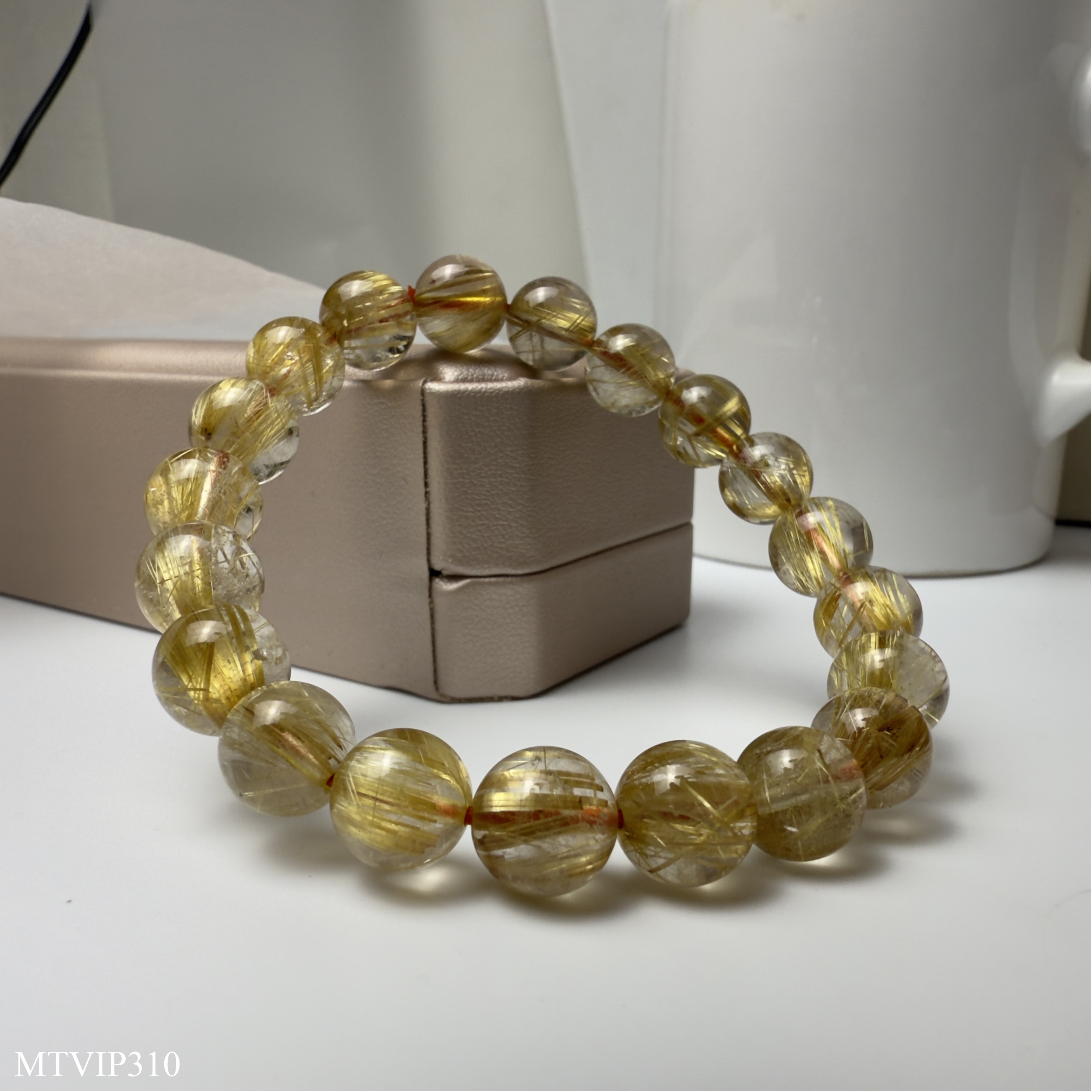 Vòng Đá Thạch Anh Tóc Vàng Víp Tài Lộc May Mắn