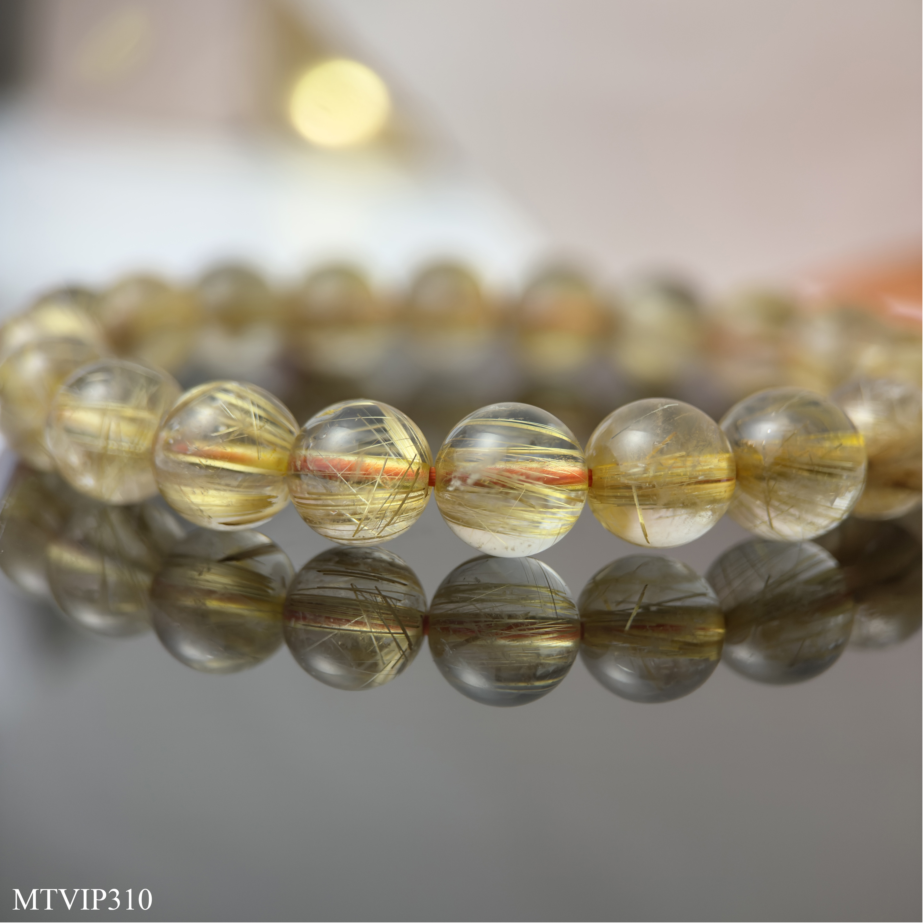 Vòng Đá Thạch Anh Tóc Vàng Víp Tài Lộc May Mắn