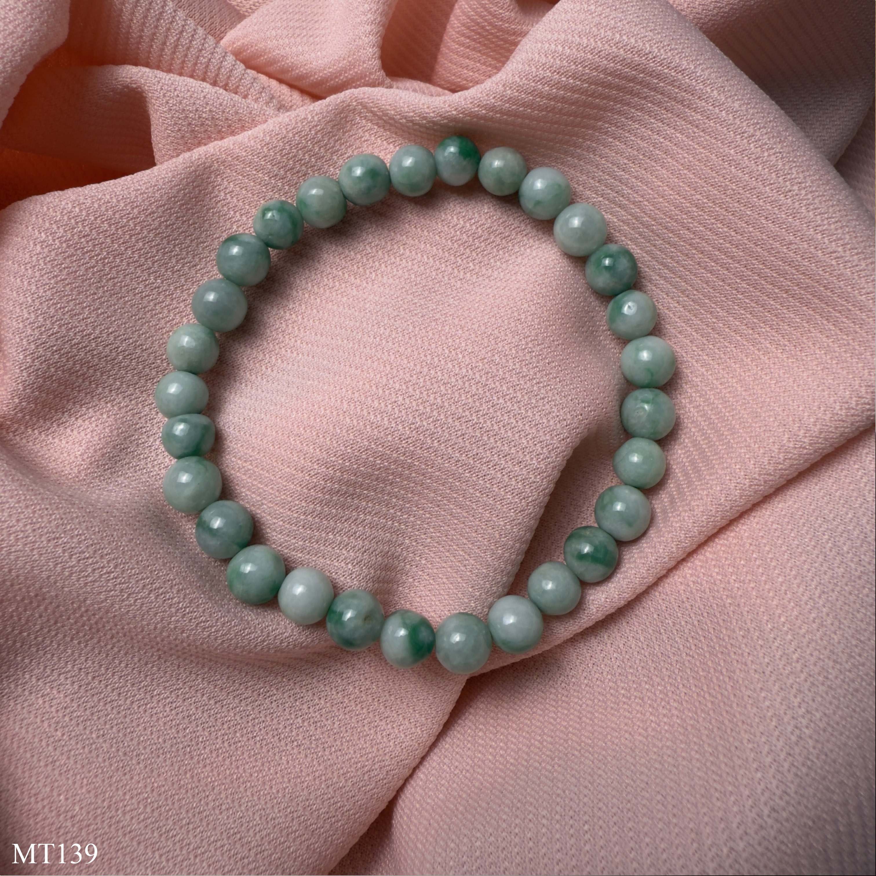 Vòng Ngọc Cẩm Thạch Jadeite 6mm Tự Nhiên