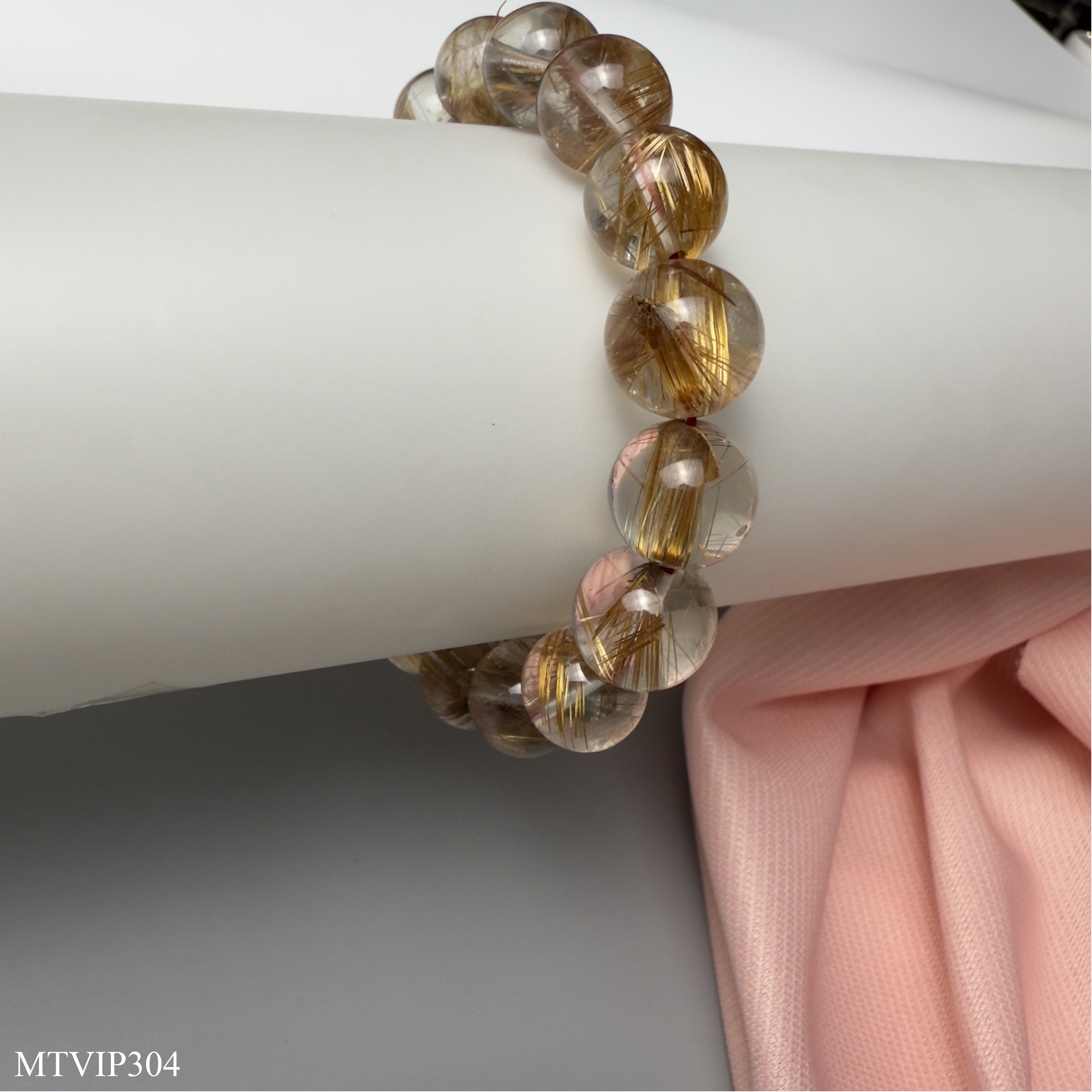 Vòng thạch anh tóc đỏ đồng trục VIP 11,5mm đến 12,3mm