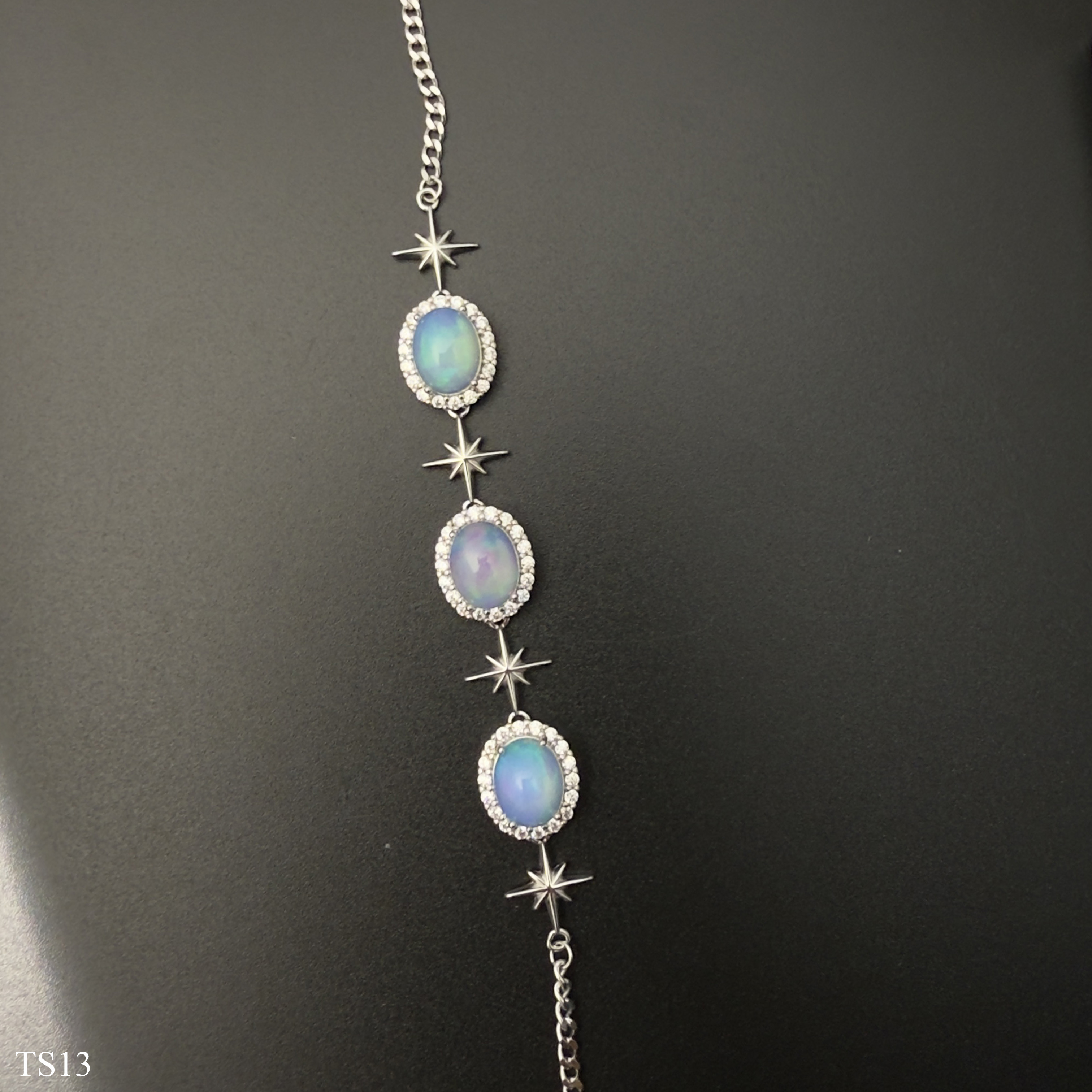 Lắc Nữ Bạc 925 Đính Đá Opaz Tự Nhiên TS13