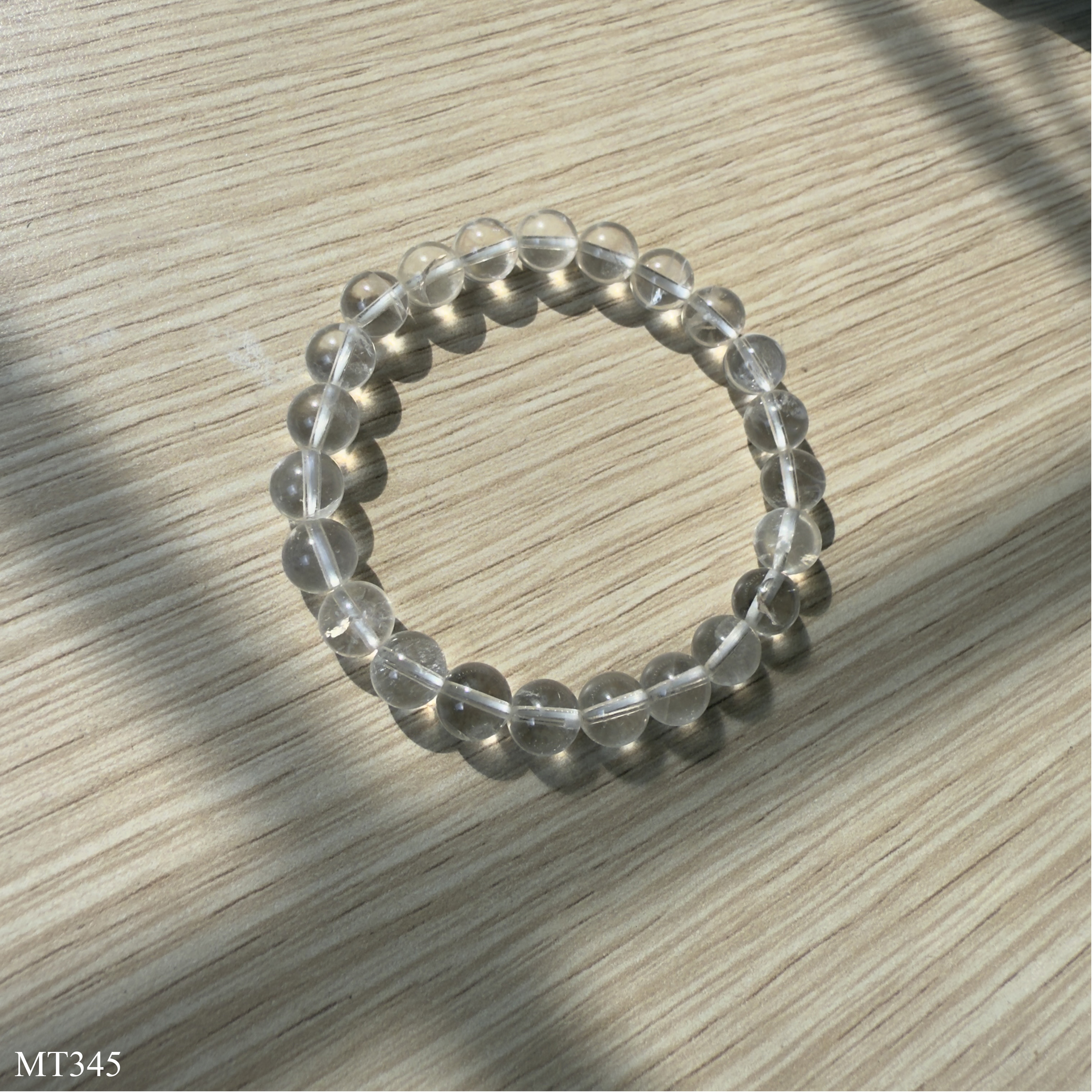 Vòng Thạch Anh Trắng Thiên Nhiên Hạt 8mm 10mm