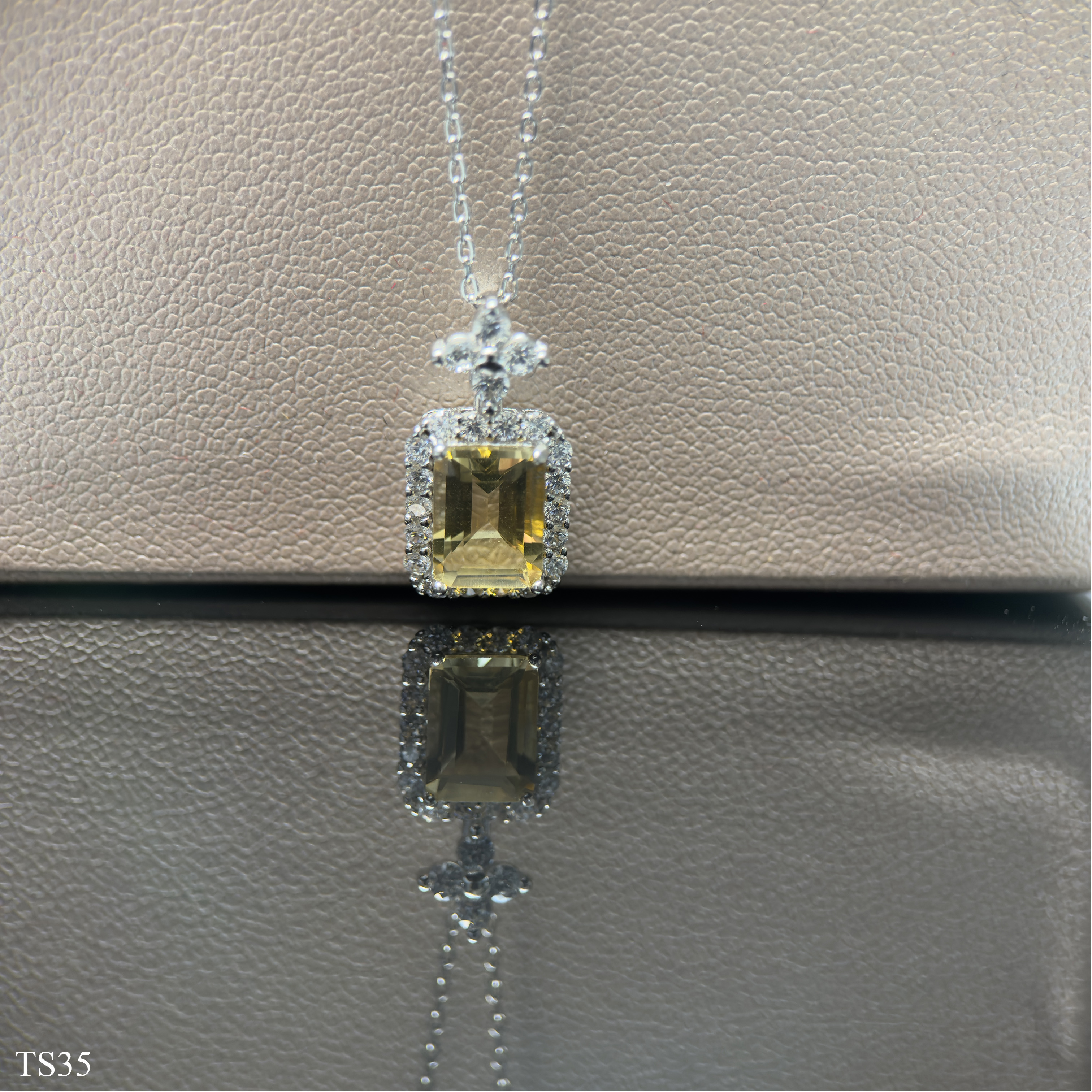 Dây chuyền bạc 925 nữ với đá quý peridot thiết kế độc đáo