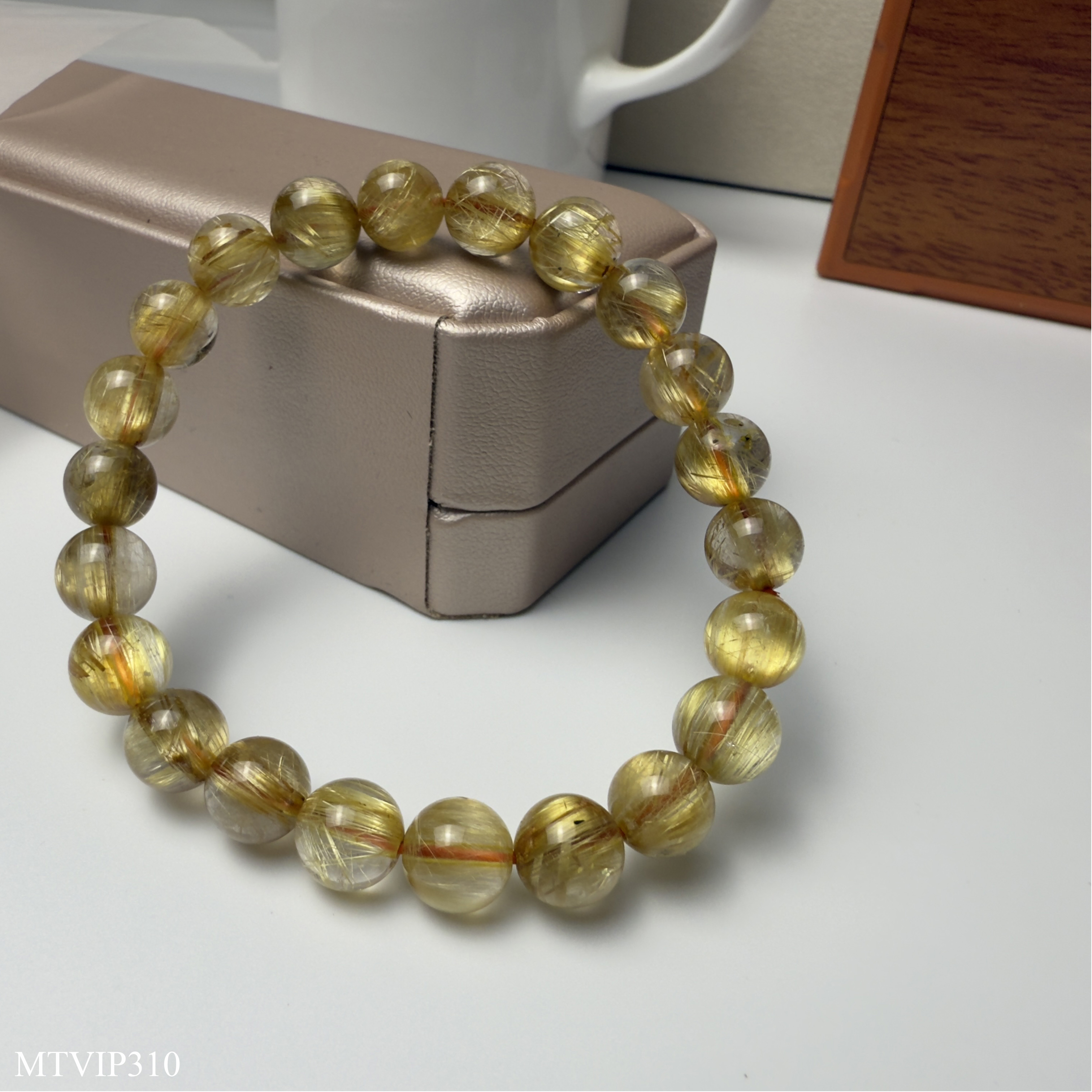 Vòng Đá Thạch Anh Tóc Vàng Víp Tài Lộc May Mắn