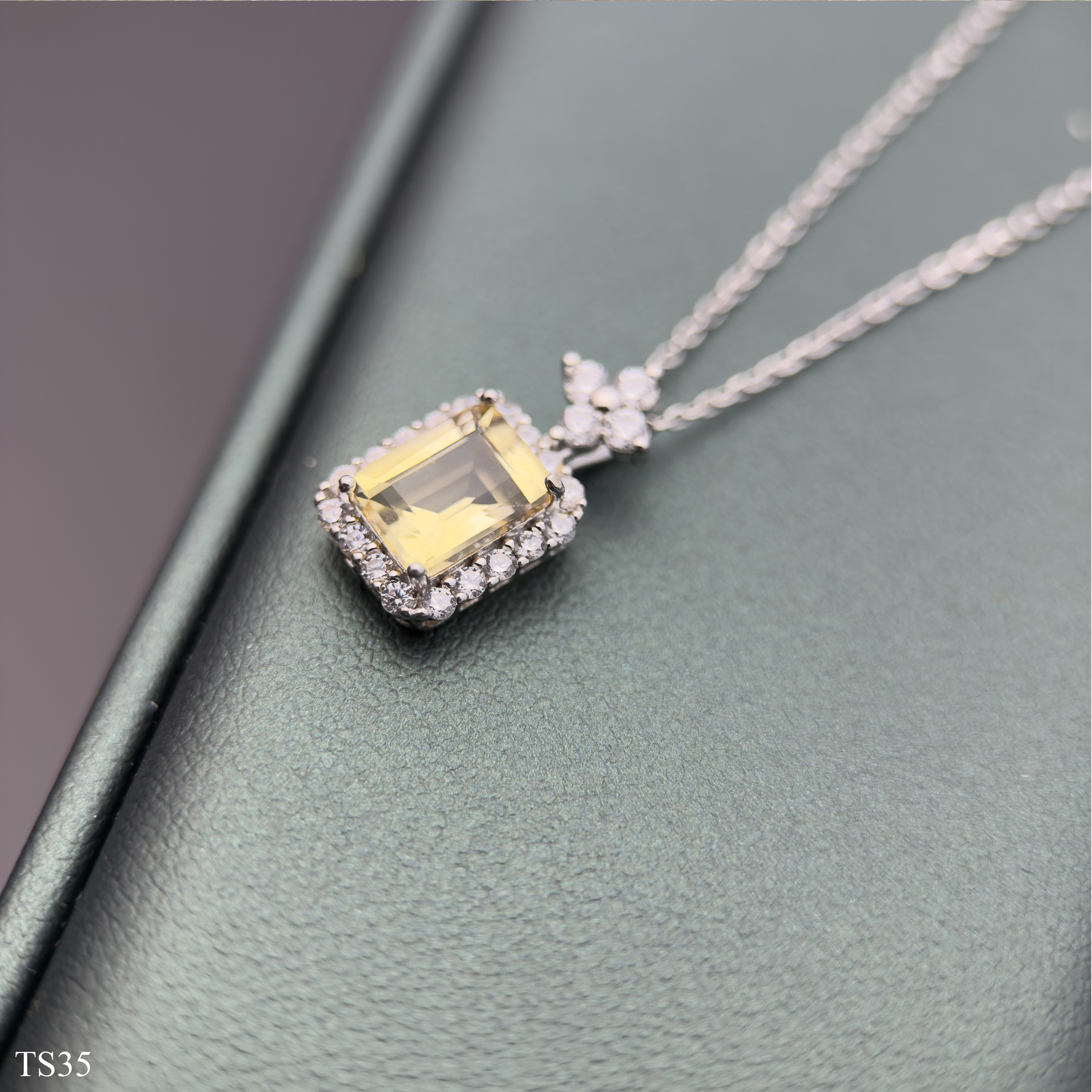 Dây chuyền bạc 925 nữ với đá quý peridot thiết kế độc đáo