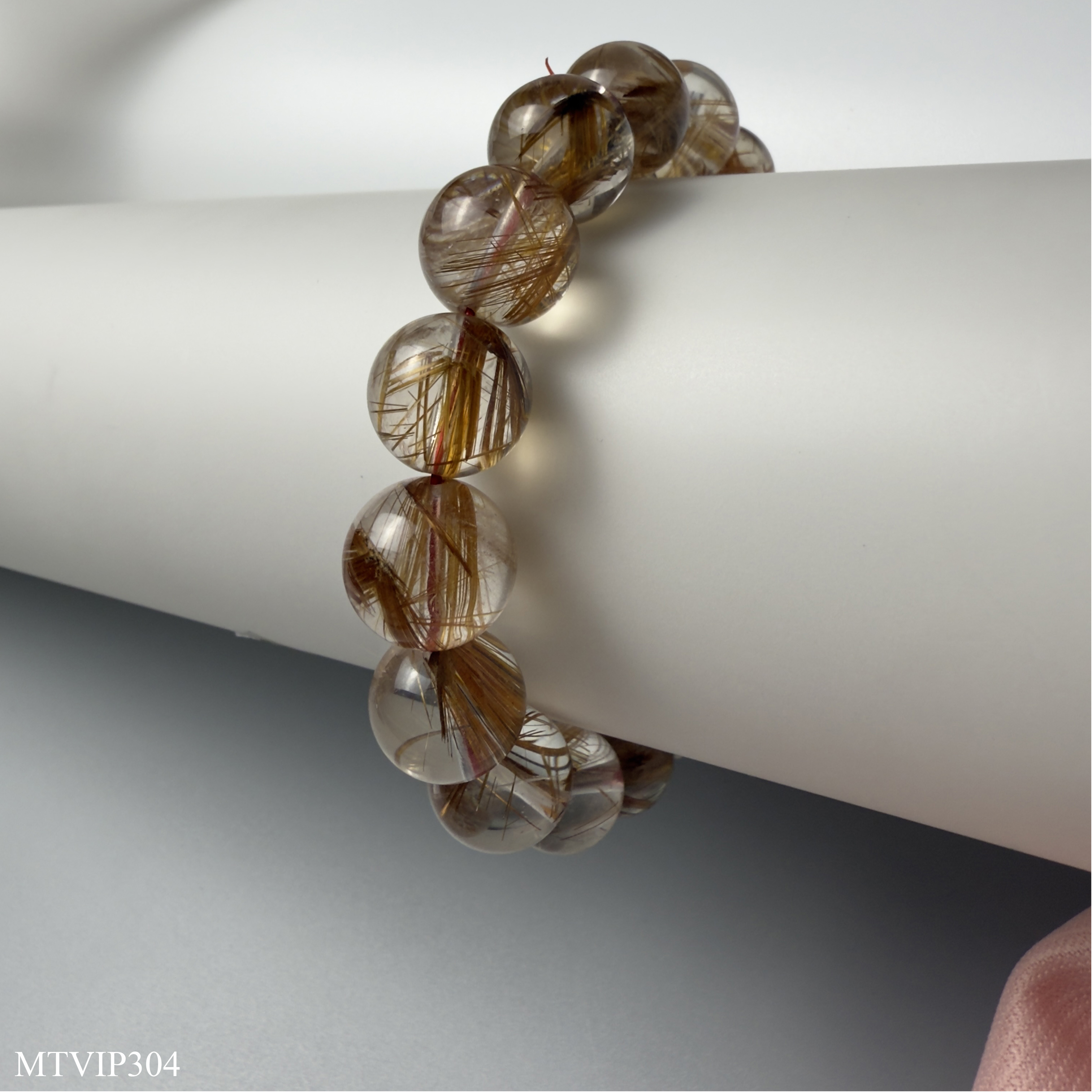 Vòng thạch anh tóc đỏ đồng trục VIP 11,5mm đến 12,3mm