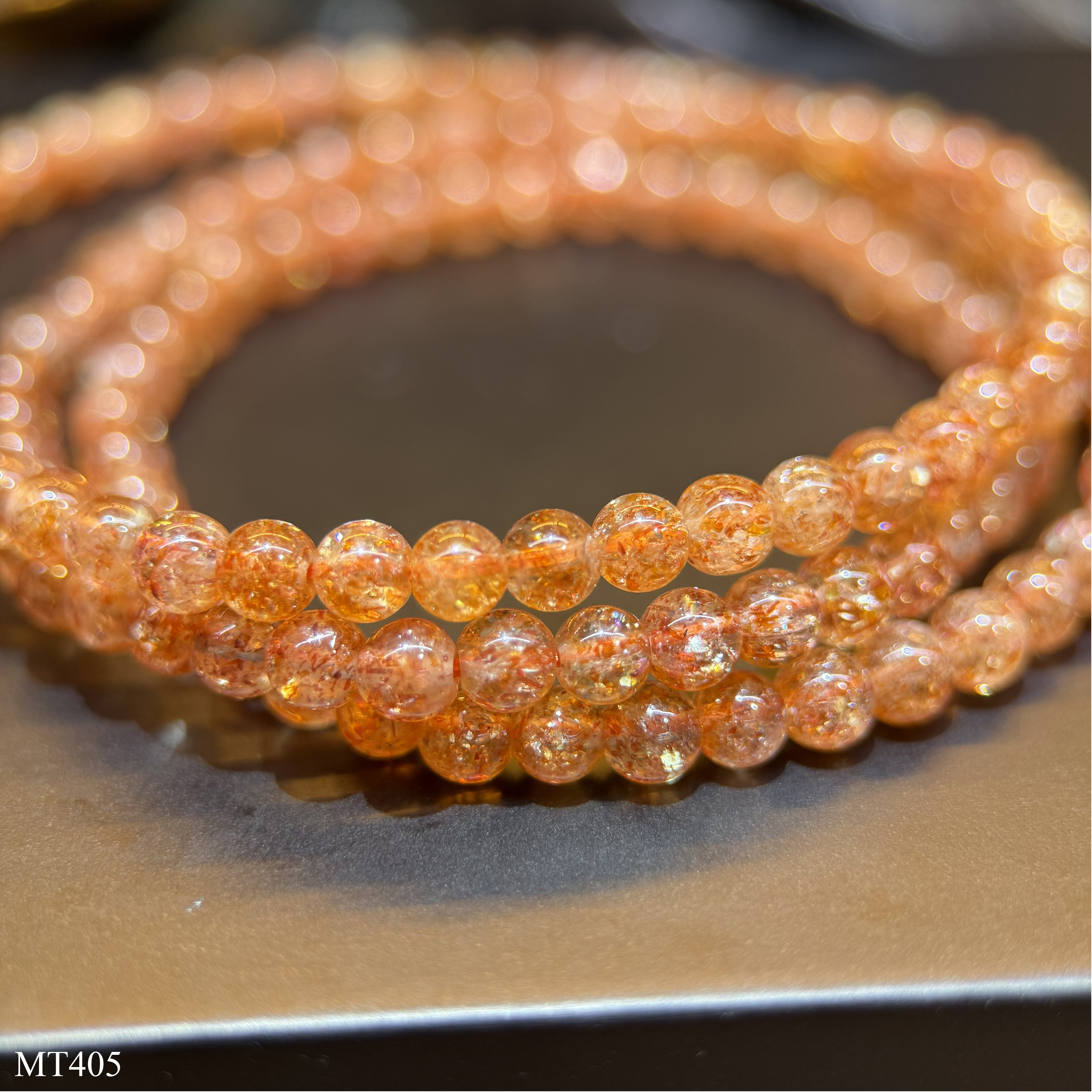 Chuỗi Quấn Đá Mặt Trời Sunstone VIP 3 Vòng Size 4.5mm