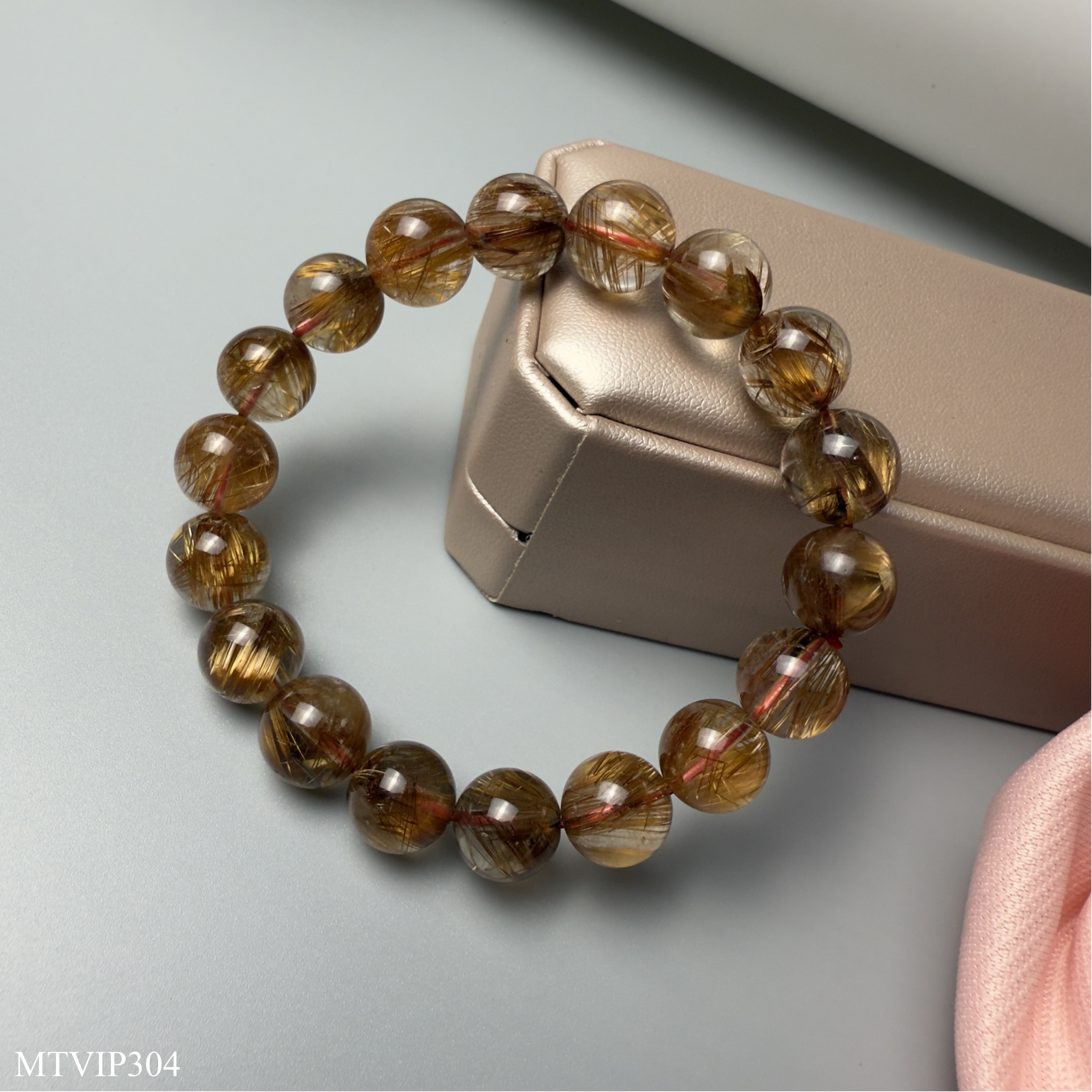 Vòng thạch anh tóc đỏ đồng trục VIP 11,5mm đến 12,3mm