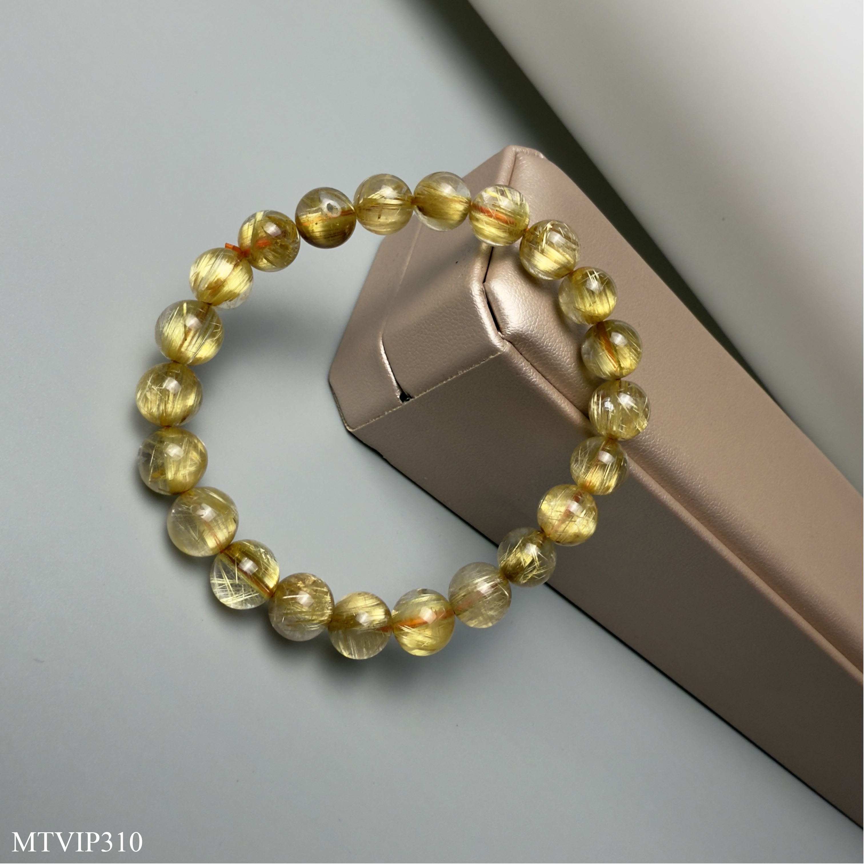 Vòng Đá Thạch Anh Tóc Vàng Víp Tài Lộc May Mắn