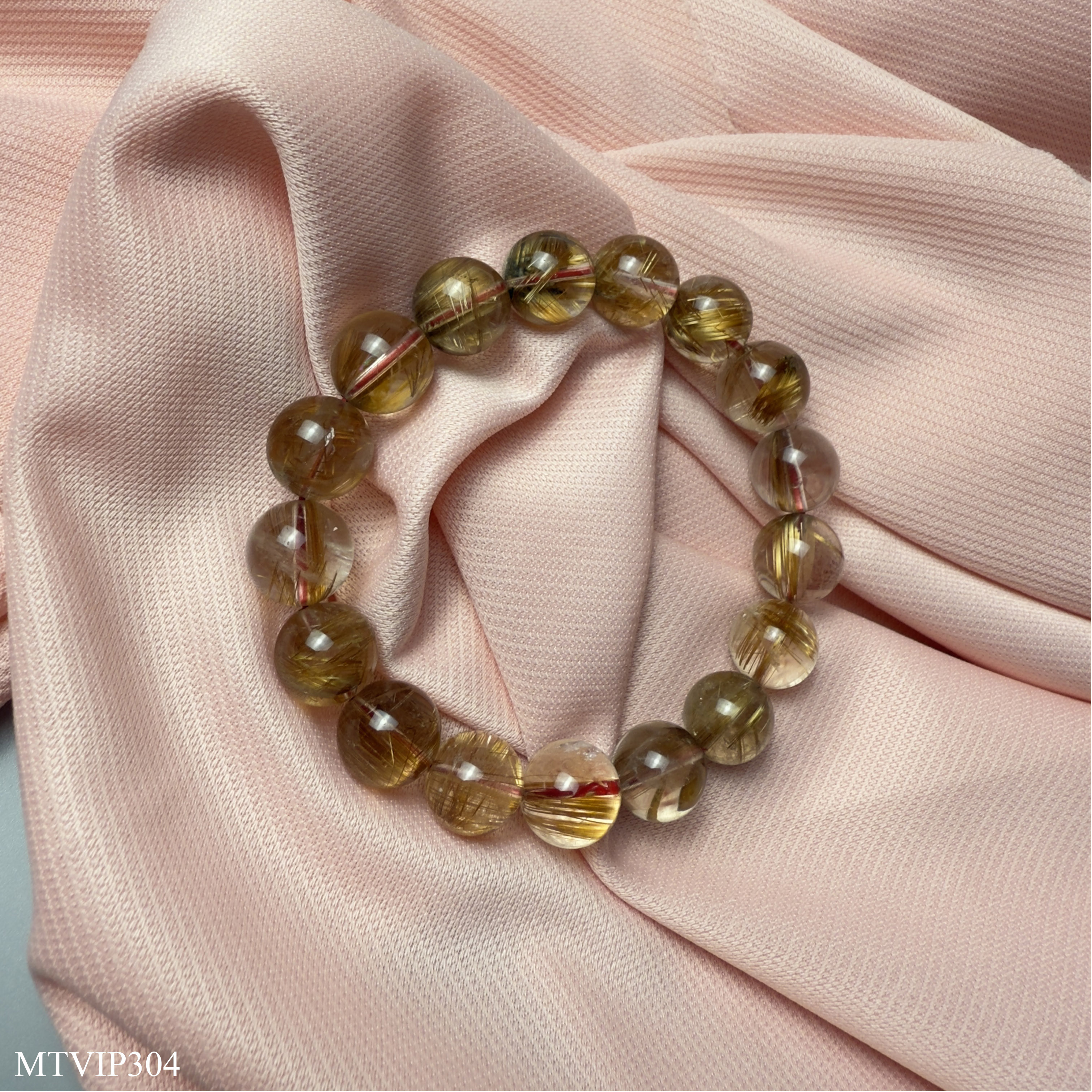 Vòng thạch anh tóc đỏ đồng trục VIP 11,5mm đến 12,3mm