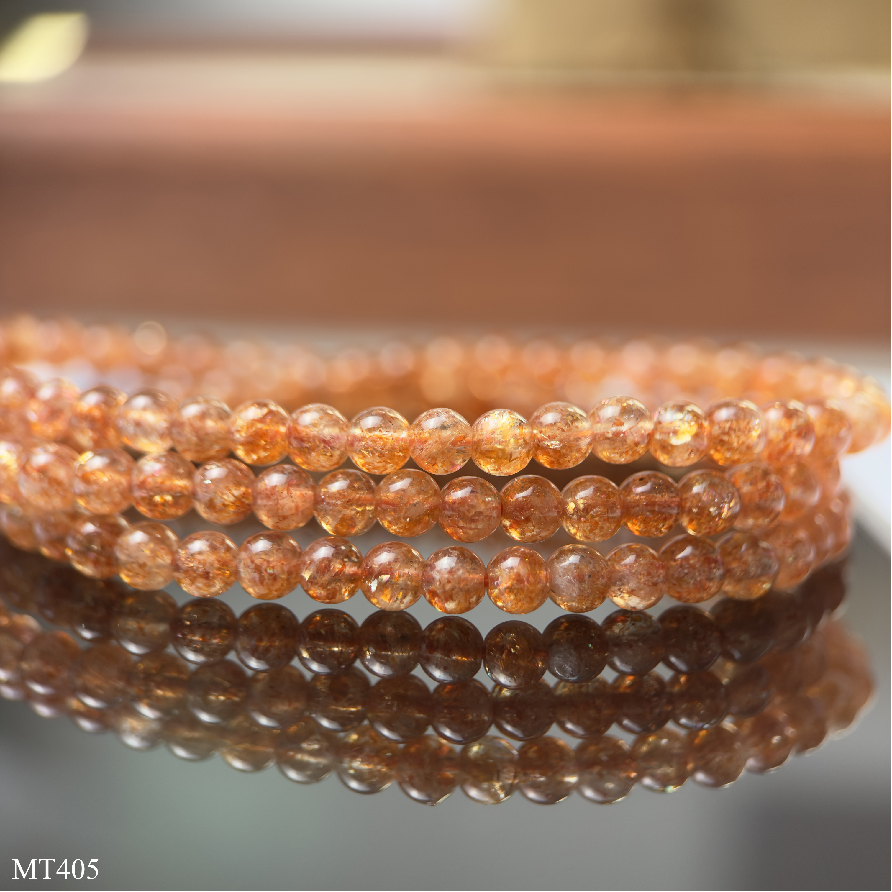 Chuỗi Quấn Đá Mặt Trời Sunstone VIP 3 Vòng Size 4.5mm