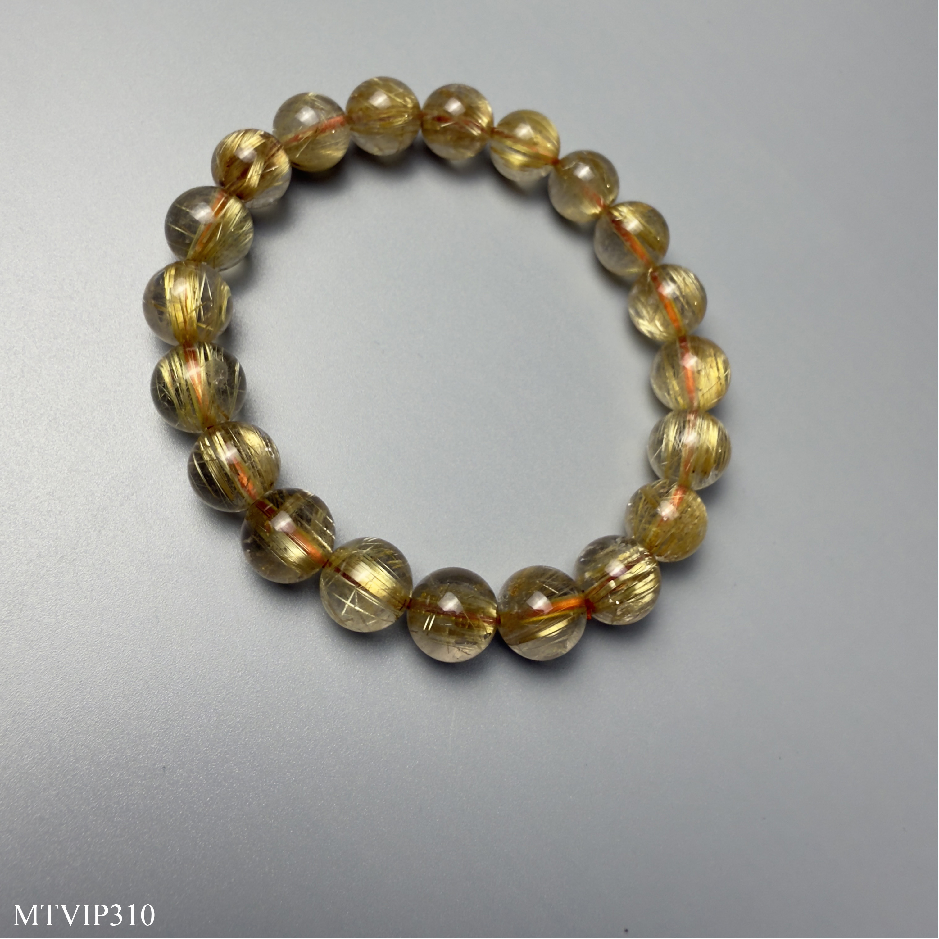 Vòng Đá Thạch Anh Tóc Vàng Víp Tài Lộc May Mắn