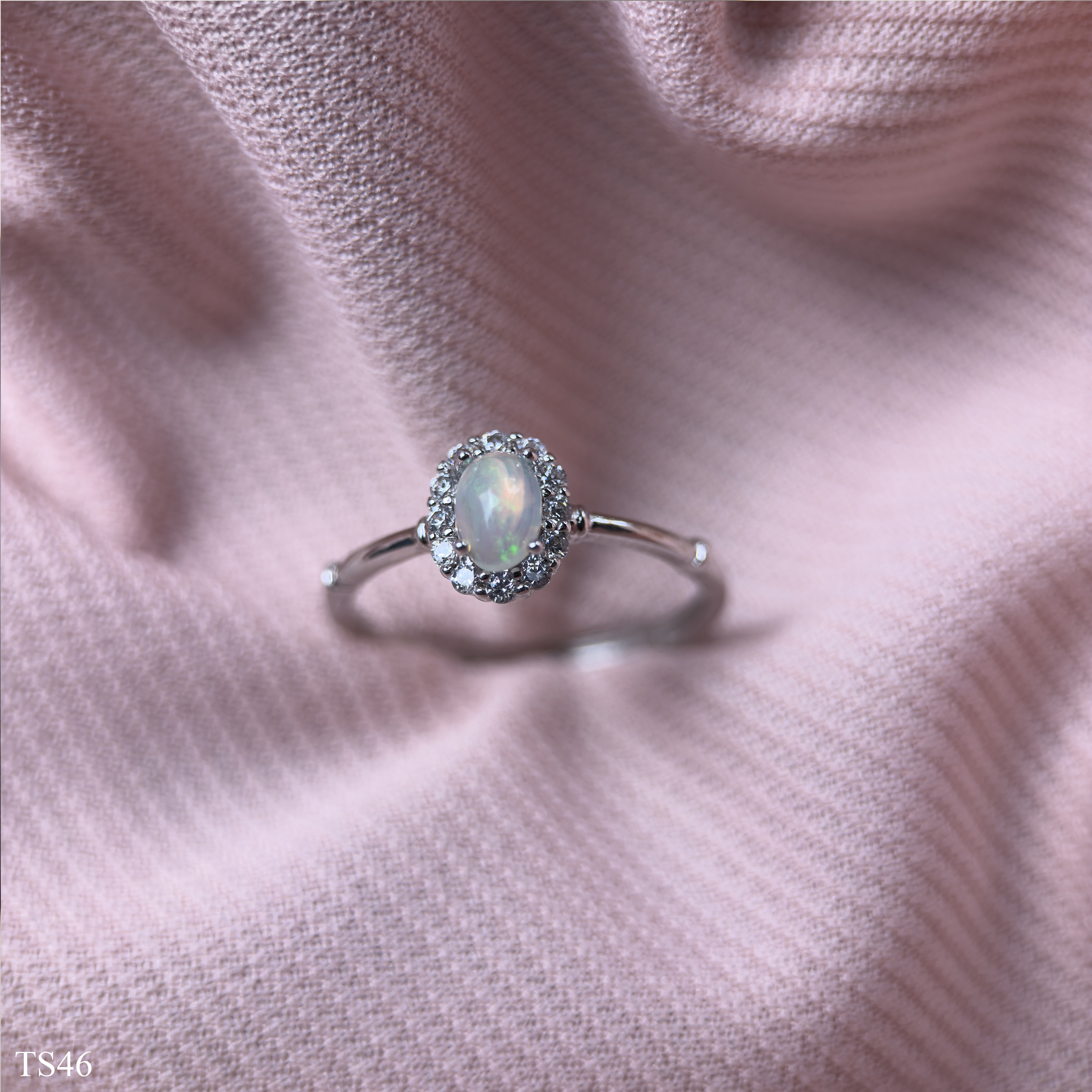 Nhẫn Đá Opaz Tự Nhiên Bạc 925 Cao Cấp