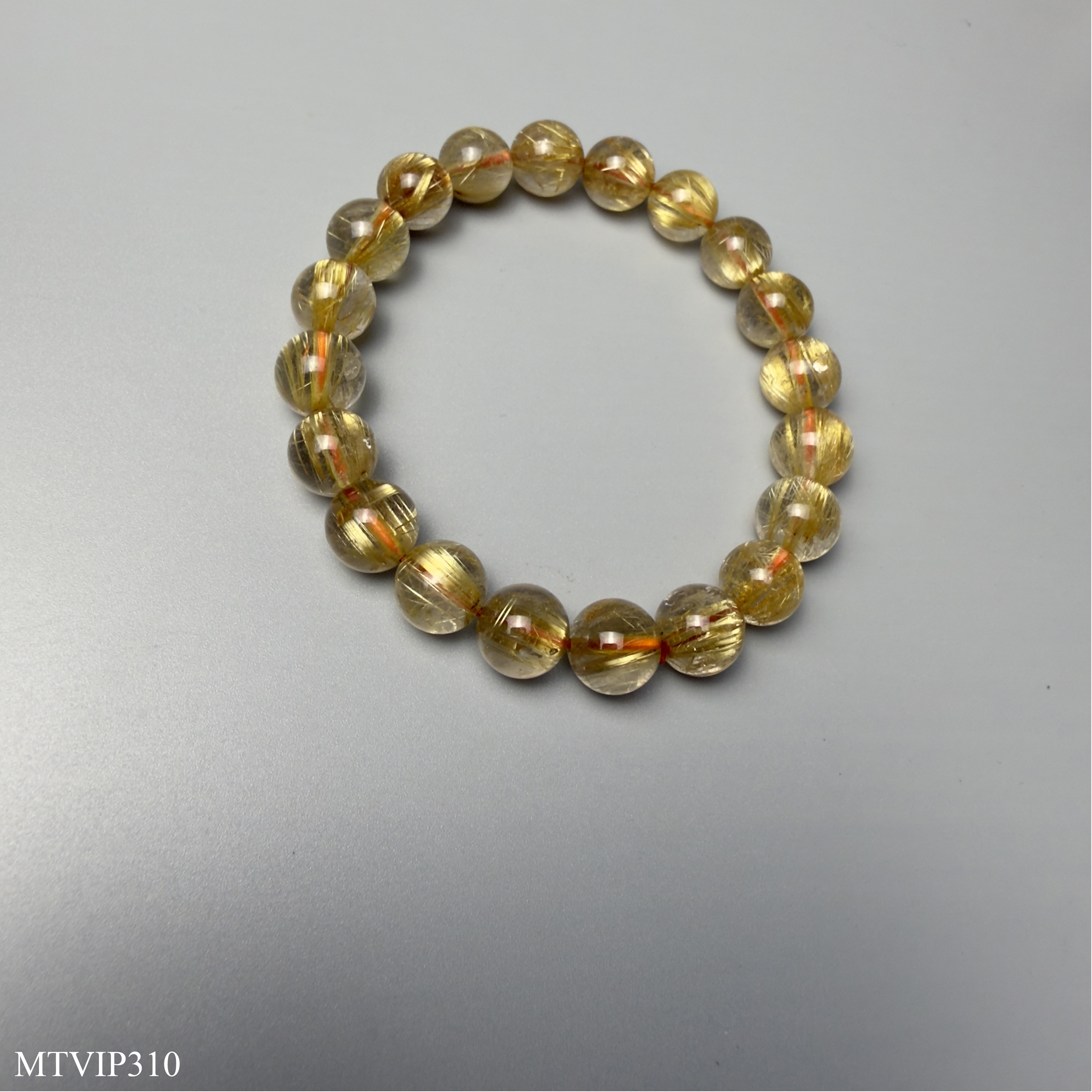 Vòng Đá Thạch Anh Tóc Vàng Víp Tài Lộc May Mắn