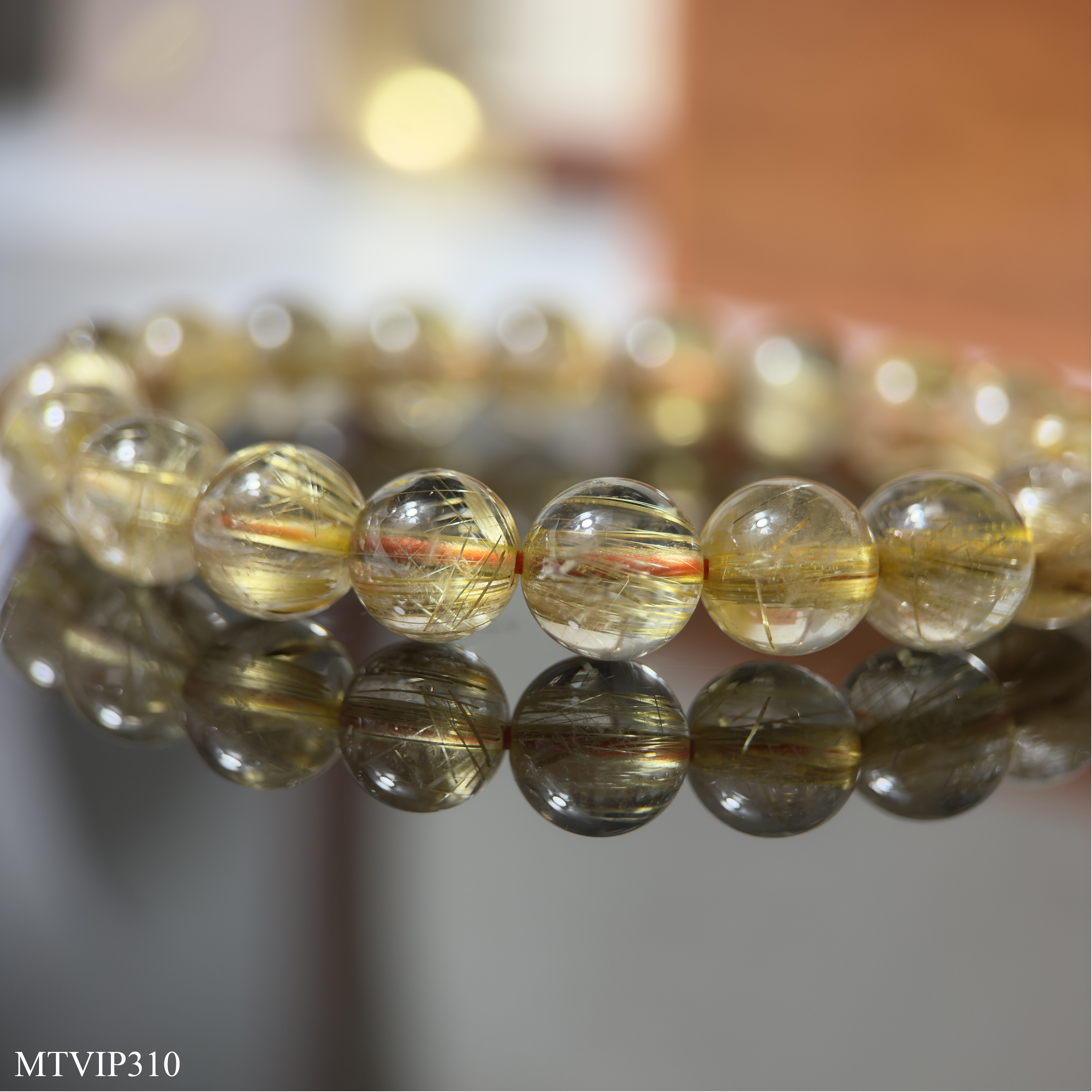 Vòng Đá Thạch Anh Tóc Vàng Víp Tài Lộc May Mắn