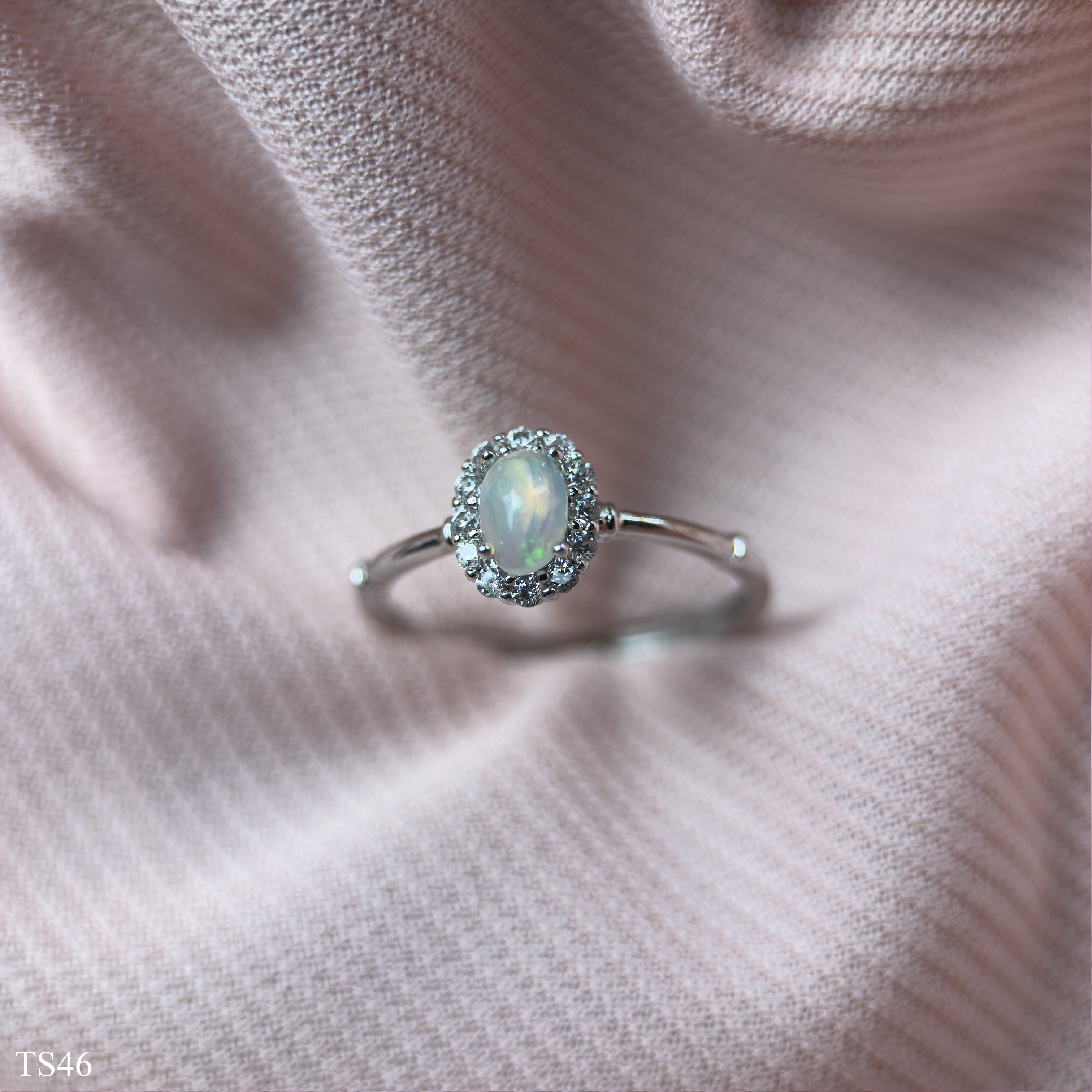 Nhẫn Đá Opaz Tự Nhiên Bạc 925 Cao Cấp