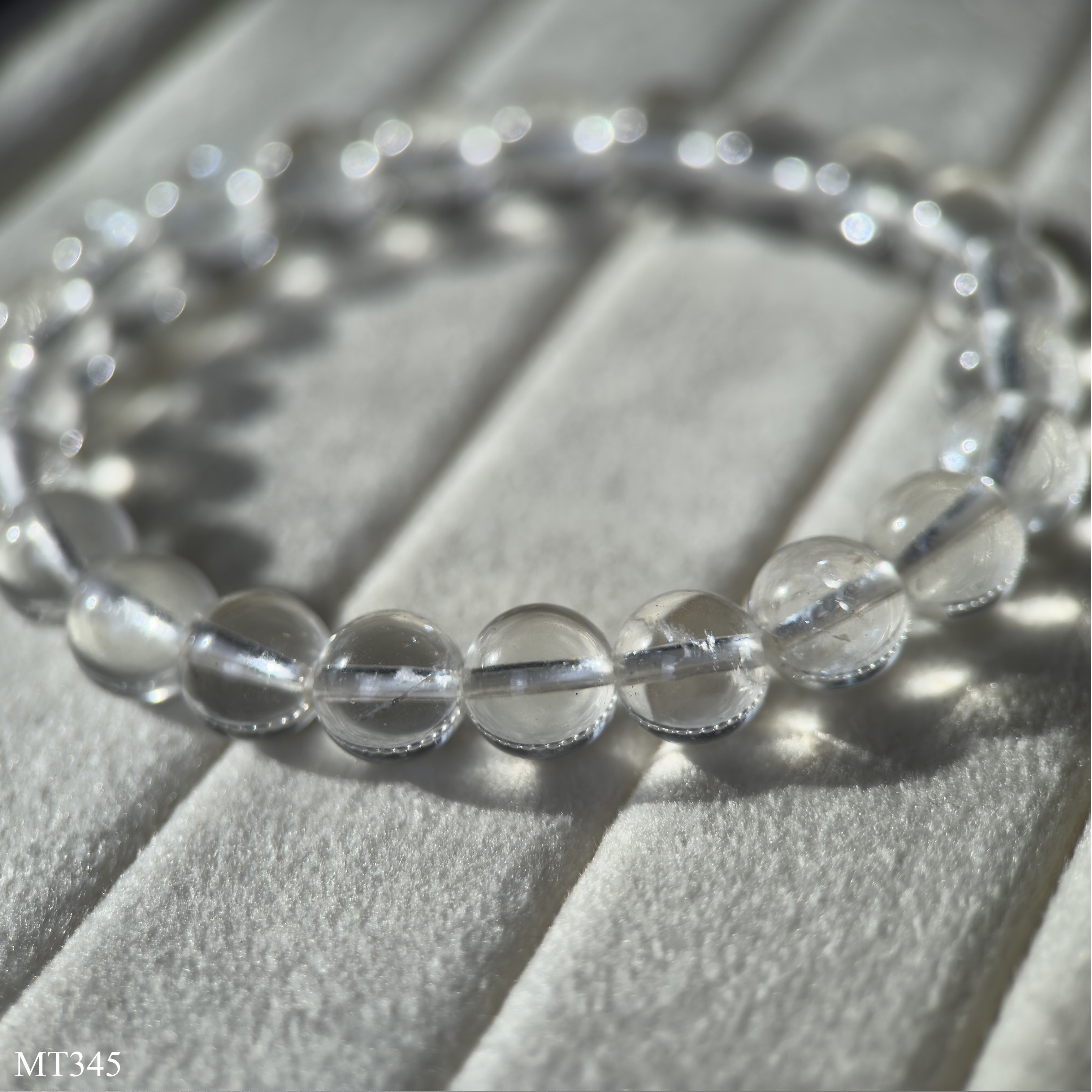 Vòng Thạch Anh Trắng Thiên Nhiên Hạt 8mm 10mm