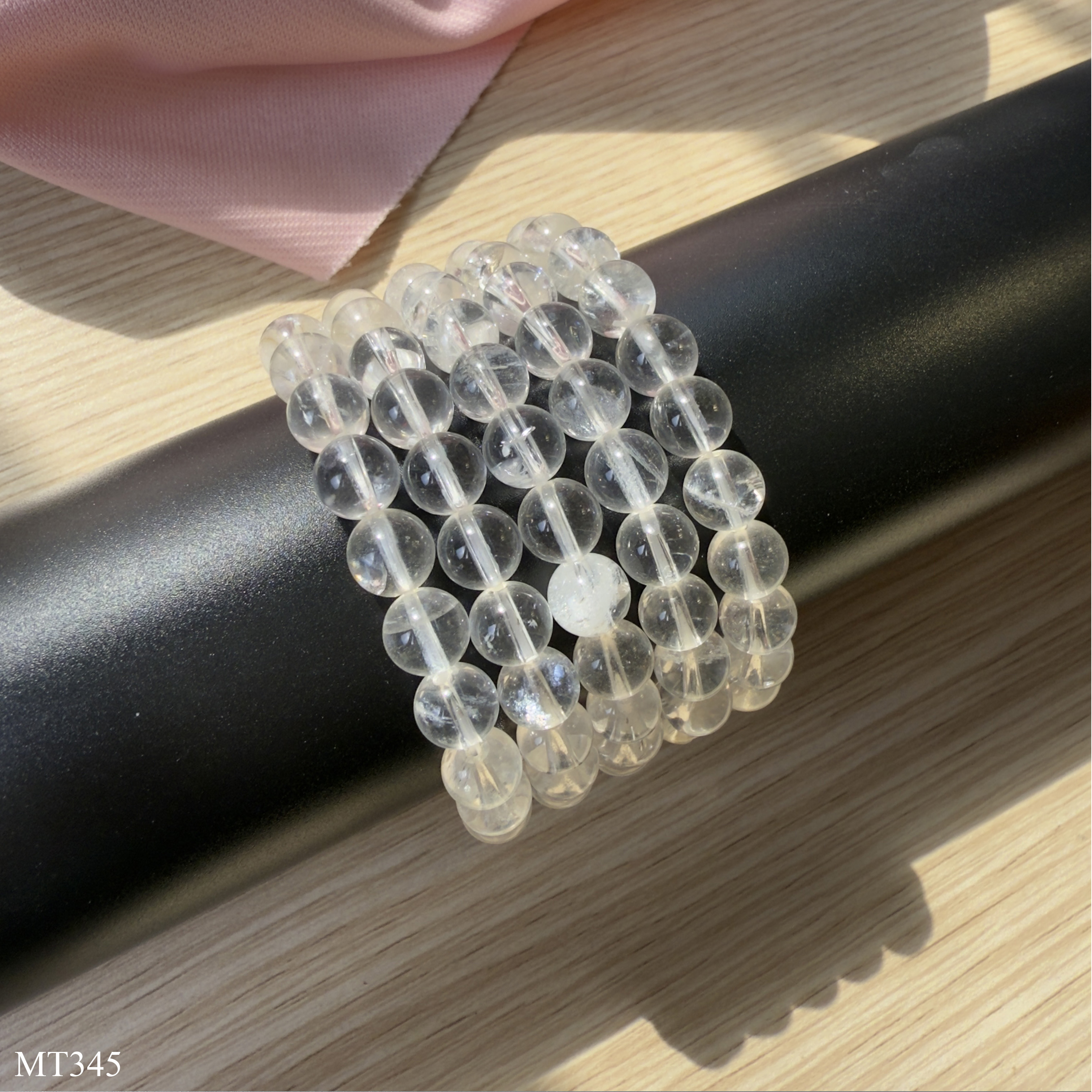 Vòng Thạch Anh Trắng Thiên Nhiên Hạt 8mm 10mm