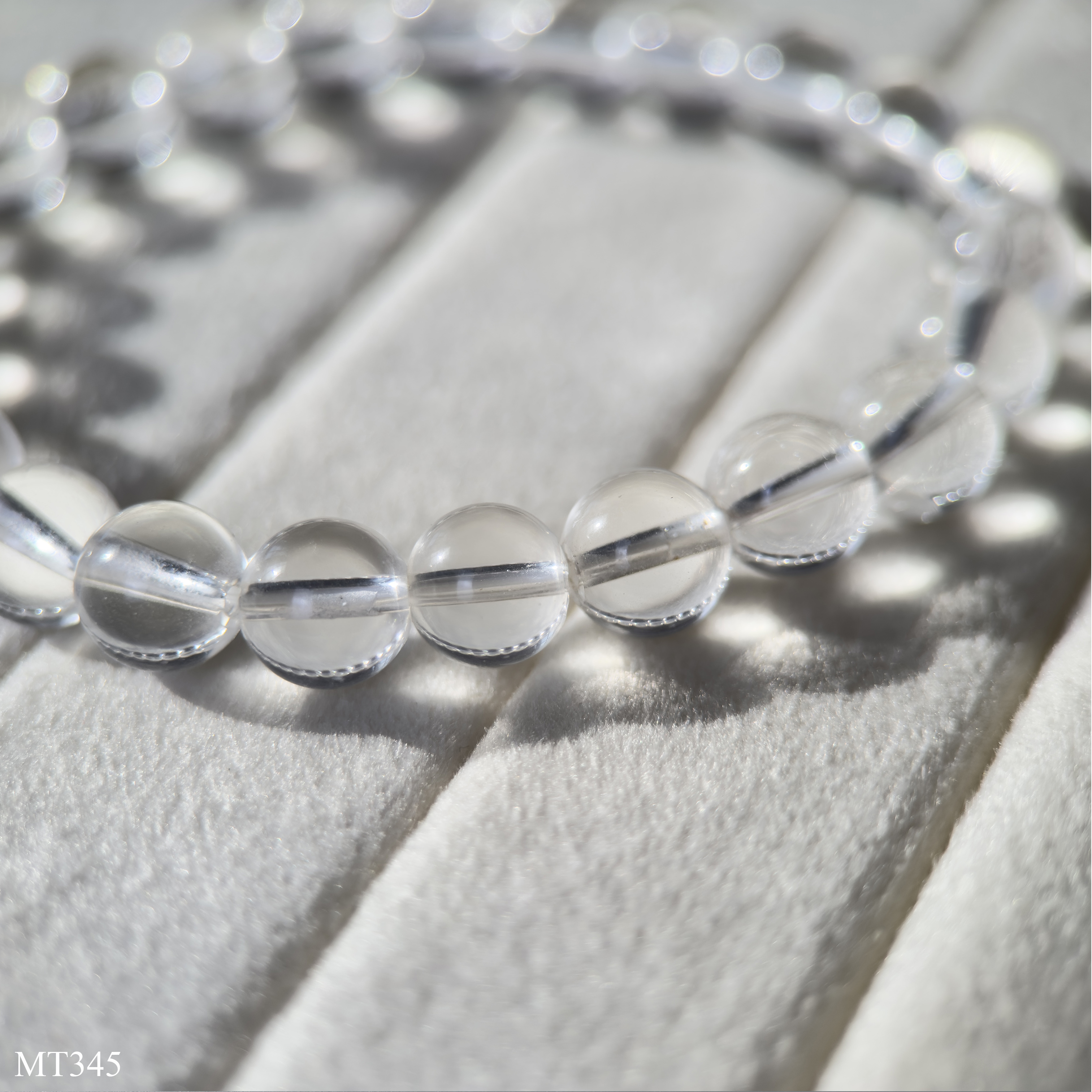 Vòng Thạch Anh Trắng Thiên Nhiên Hạt 8mm 10mm