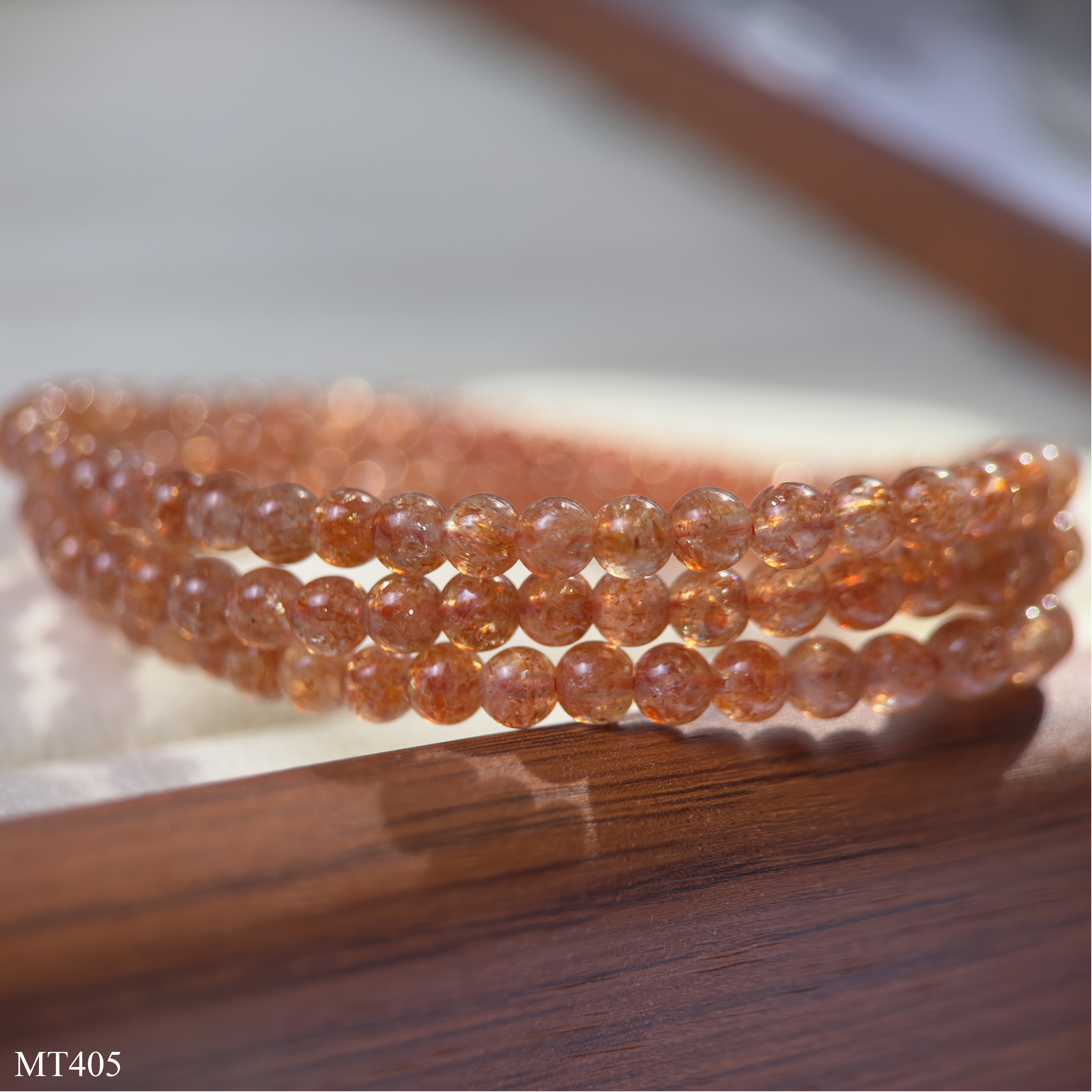 Chuỗi Quấn Đá Mặt Trời Sunstone VIP 3 Vòng Size 4.5mm