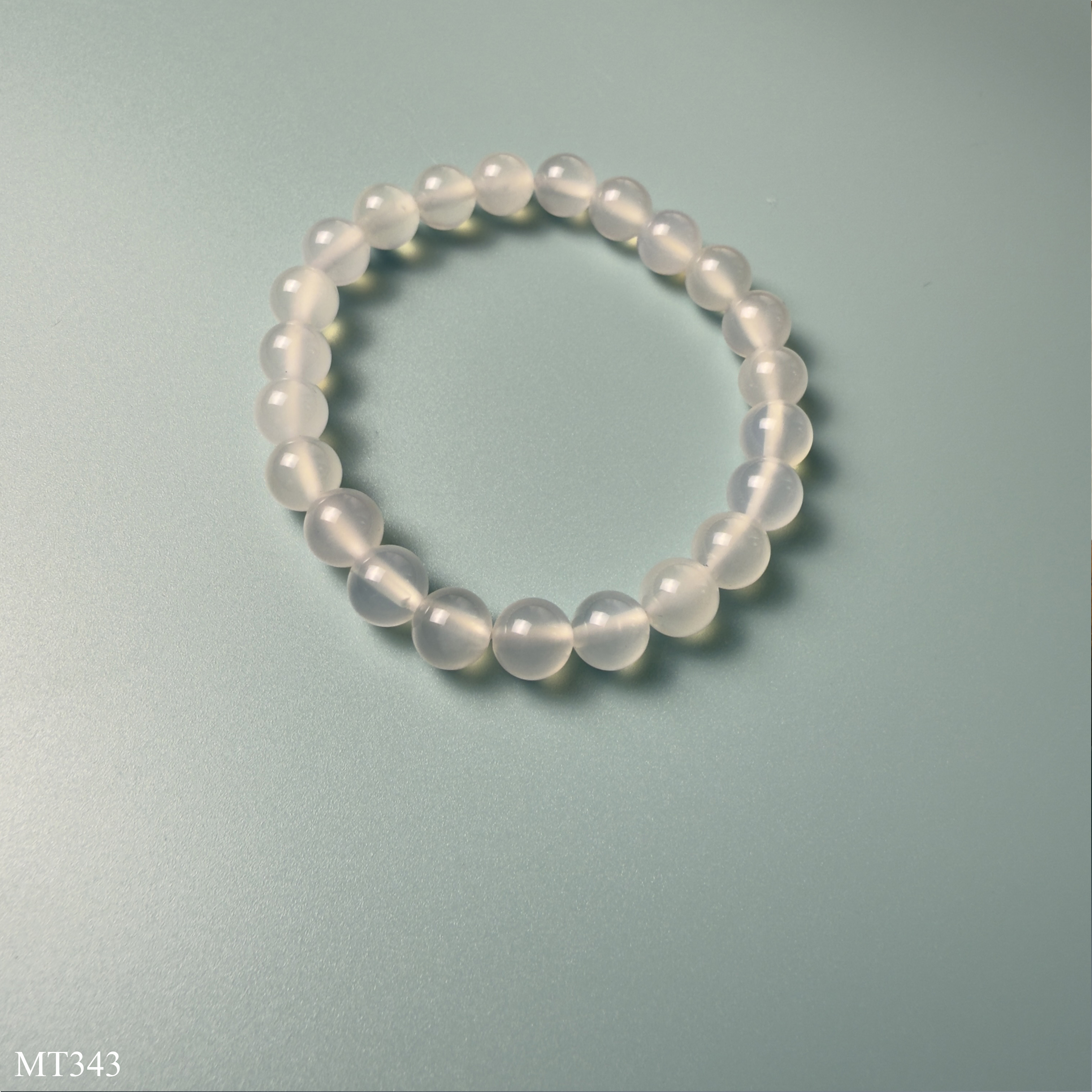 Vòng Mã Não Trắng Size 8ly – Đá Tự Nhiên Mang Lại Bình An và May Mắn