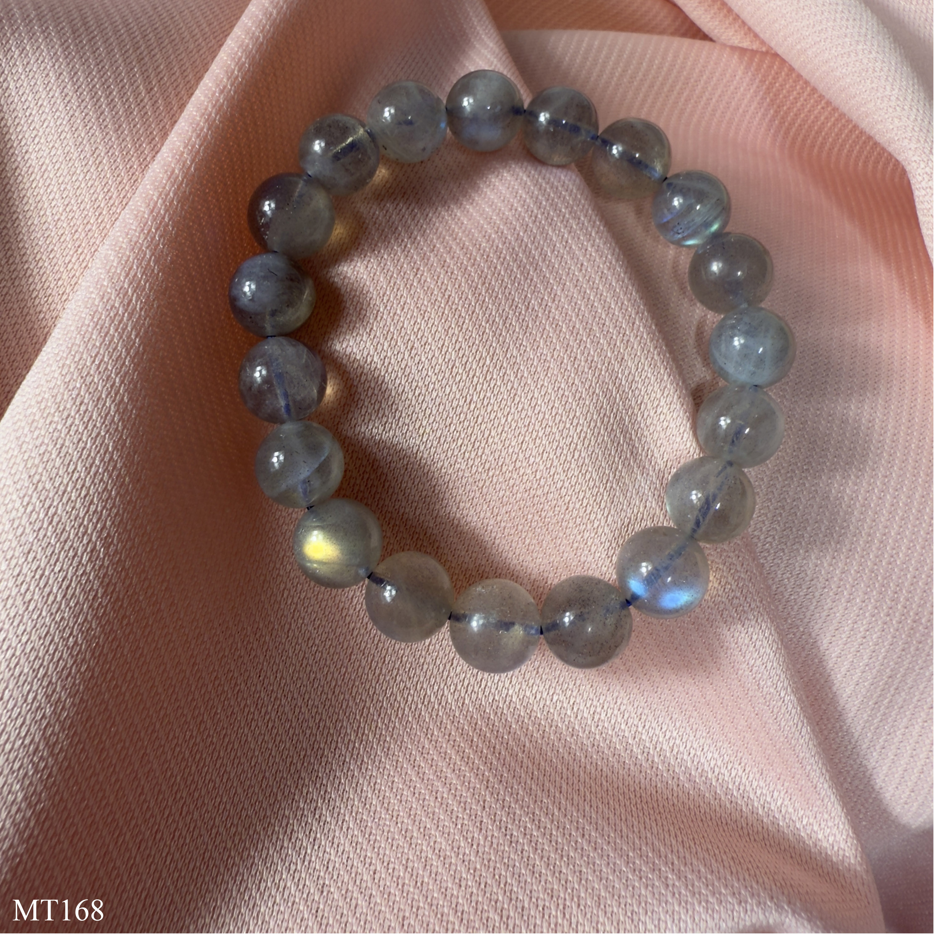 Vòng Tay Đá Xà Cừ Labradorite Tự Nhiên - Lửa Mạnh