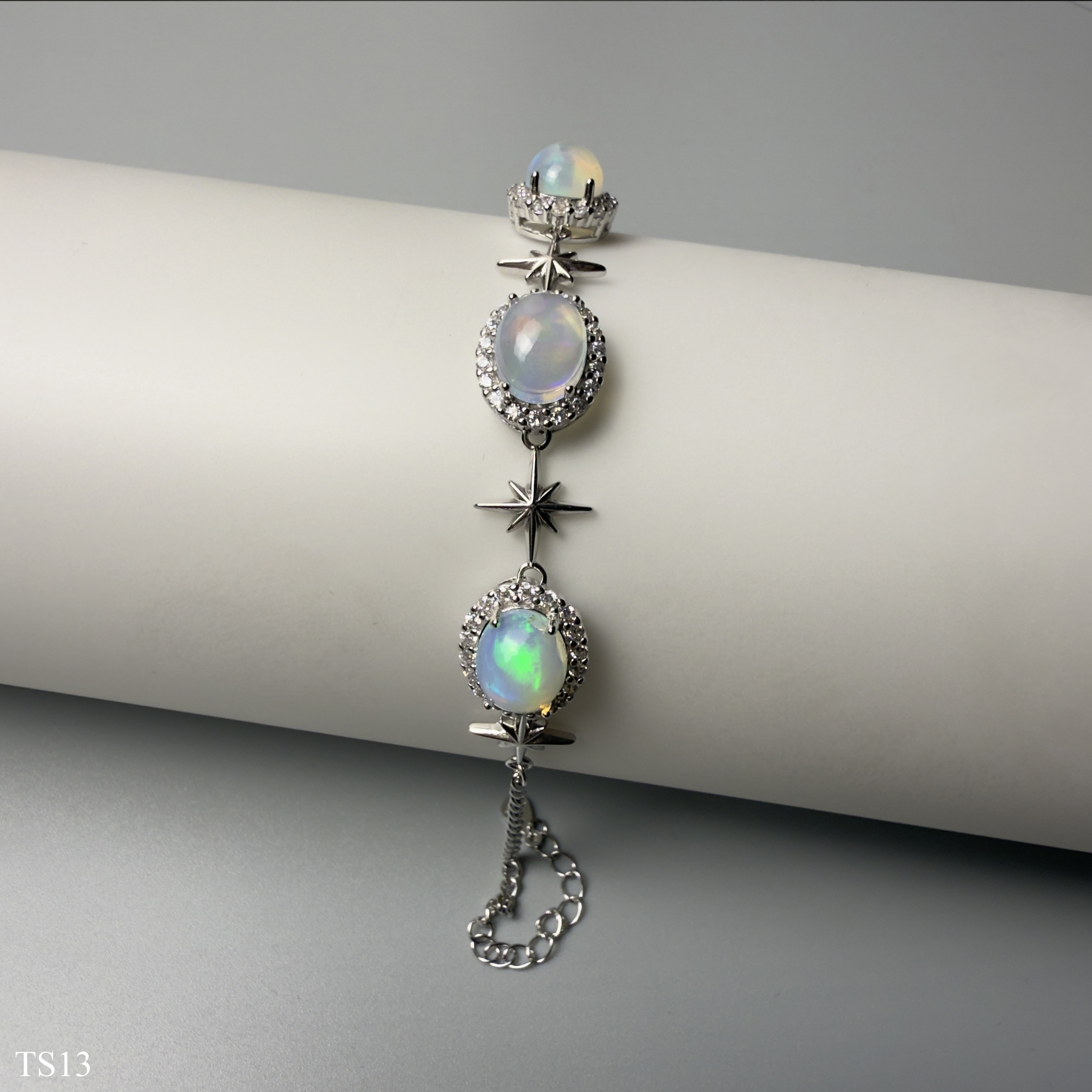 Lắc Nữ Bạc 925 Đính Đá Opaz Tự Nhiên TS13