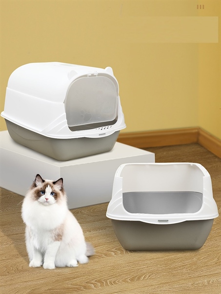 Nhà vệ sinh tai mèo 51x36x37cm ( xẻng đen)