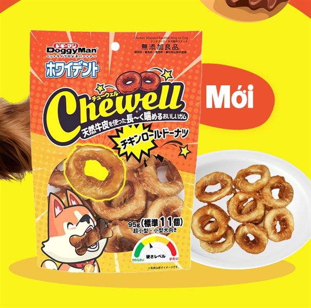 Bánh Donut da bò cuộn thịt gà 60g