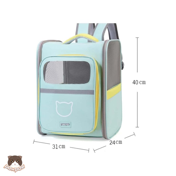 Balo vuông hình mèo Moorpet 40x31x24cm