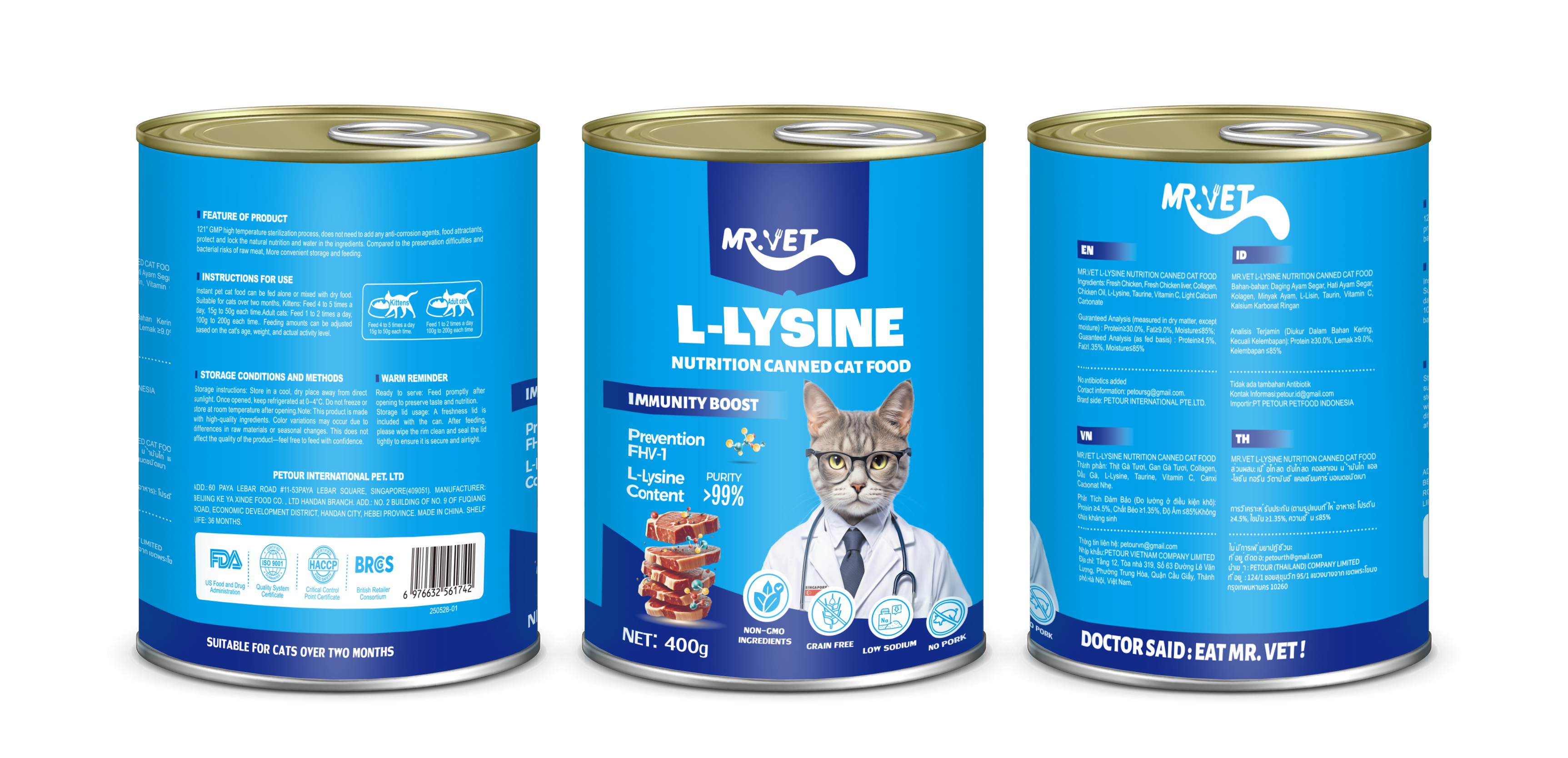Pate Mr.Vet Lon 400Gram