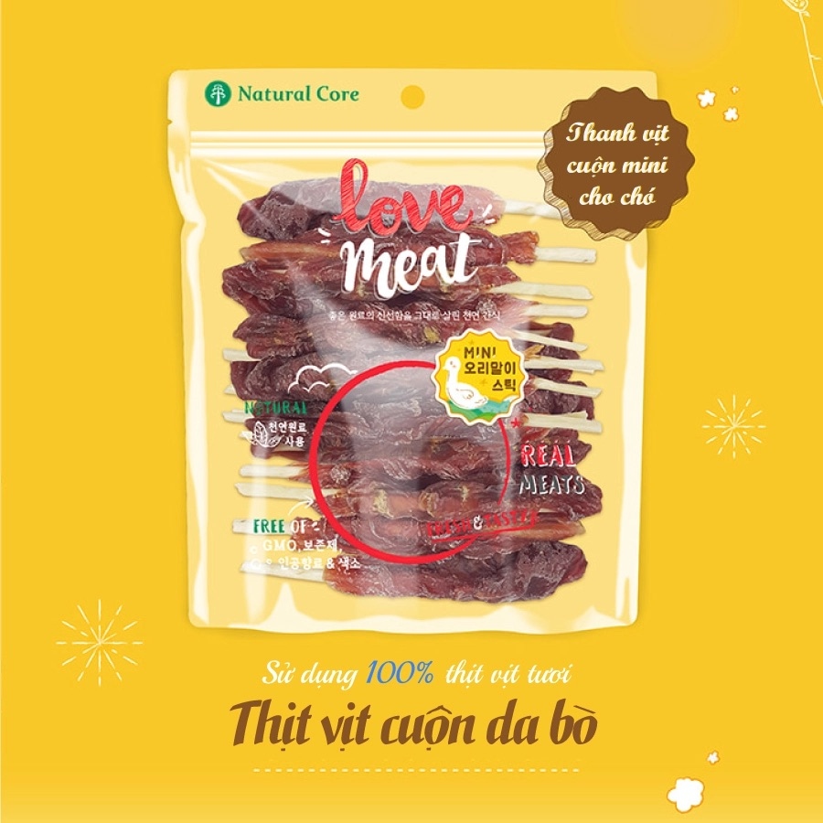 Snack Natural Core - Thịt vịt cuộn da bò - 160g