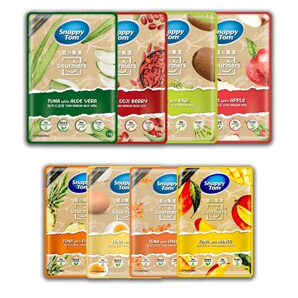 Pate Snappy Tom hương trái cây gói 70g - Nhiều vị