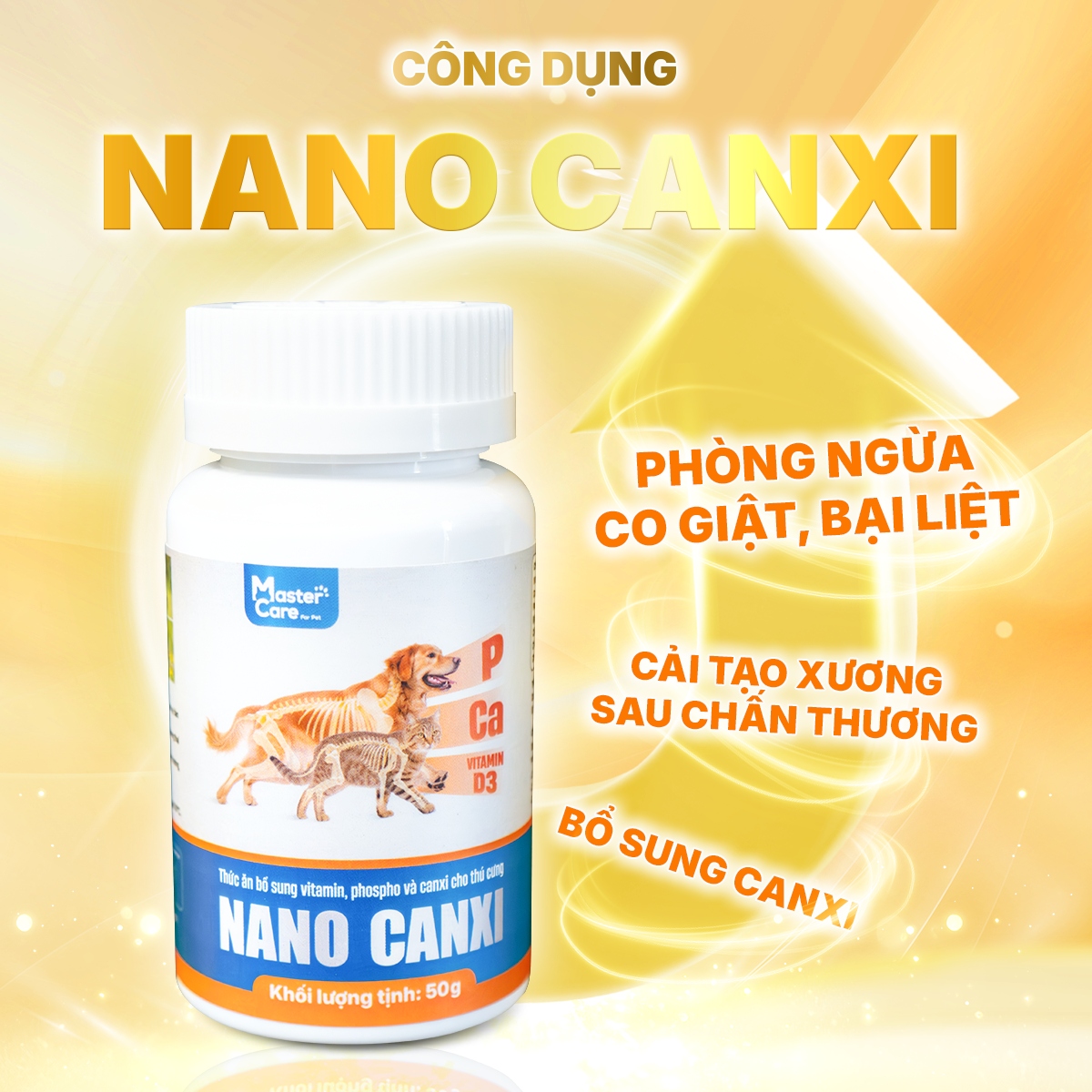 Nano Canxi MasterCare Cho Chó Mèo - Bổ sung Canxi, ngừa còi xương, tụt canxi