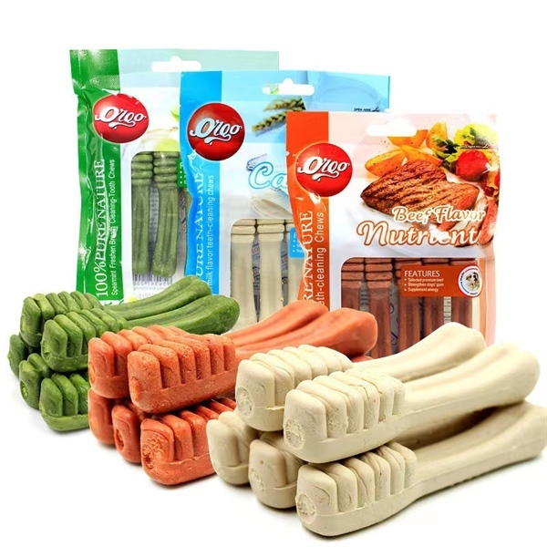 Xương gặm hình bàn chải cho chó orgo: vị trà xanh