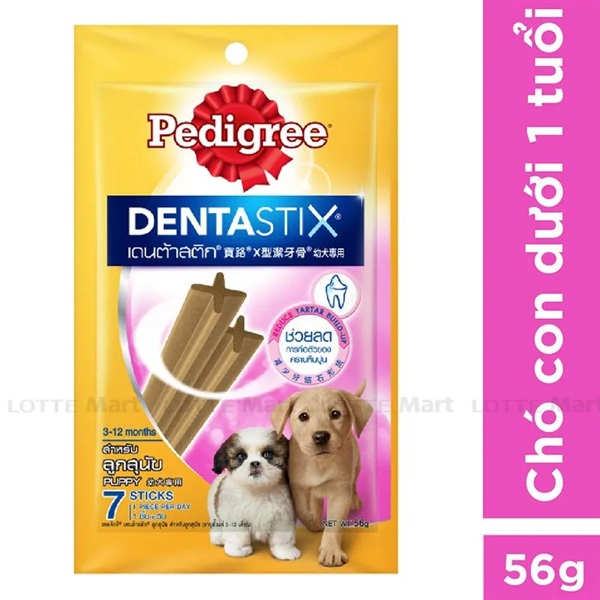 Dentastix 56G-CHÓ con 4-12 tháng tuổi