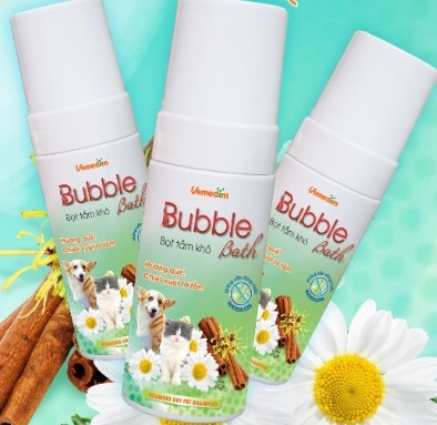 Bọt Tắm Khô Vemedim Bubble Bath Hương quế 120ml