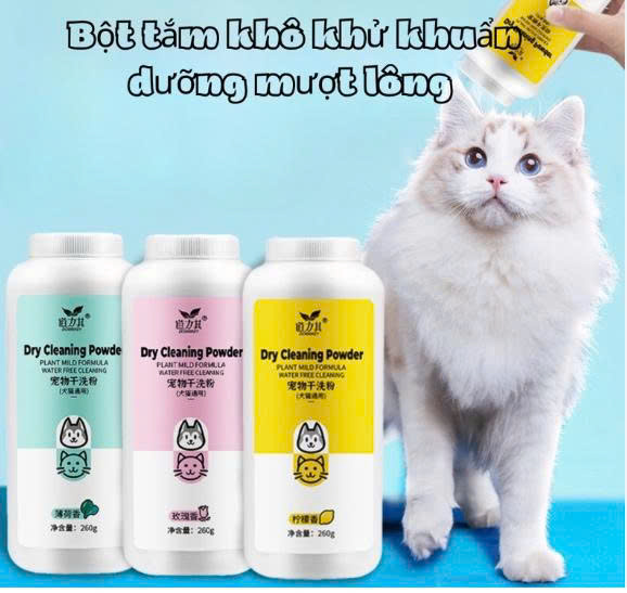 Phấn tắm khô Dorikey cho chó mèo