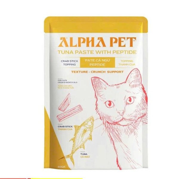 Pate Alpha Pet gói 60gram cho chó mèo
