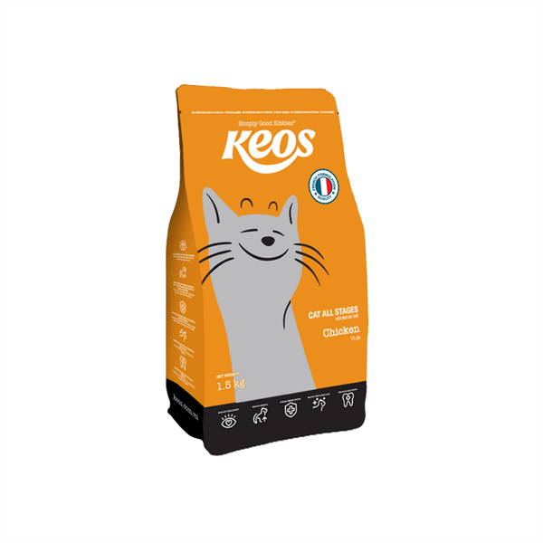Hạt KEOS cho mèo vị Gà 1,5kg