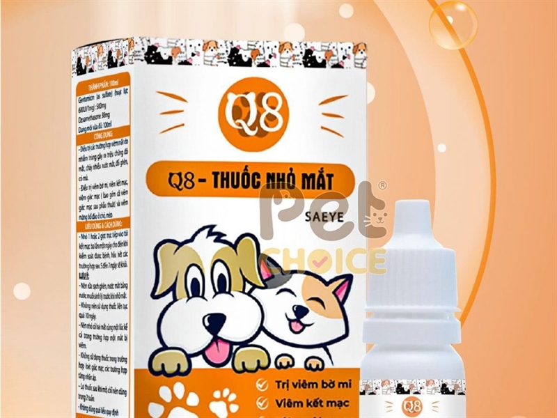Thuốc Nhỏ Mắt Q8 cho chó mèo