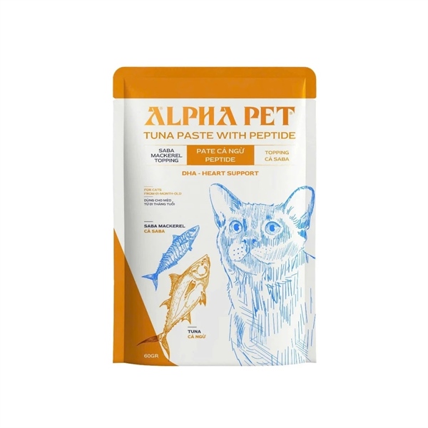 Pate Alpha Pet gói 60gram cho chó mèo
