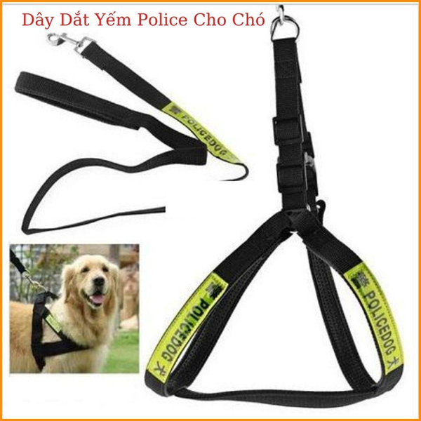 Dây dắt yếm Police cho chó