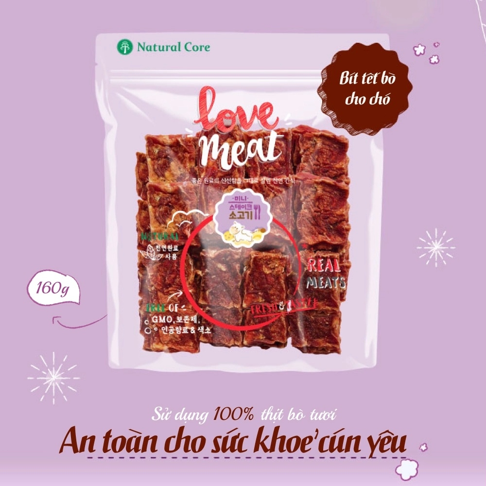 Snack Natural Core - Bít tết bò - 160g