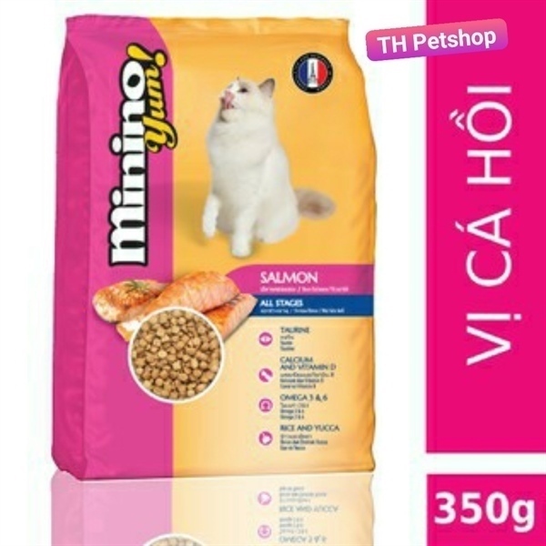 Hạt mèo Minino Yum vị cá hồi 350g