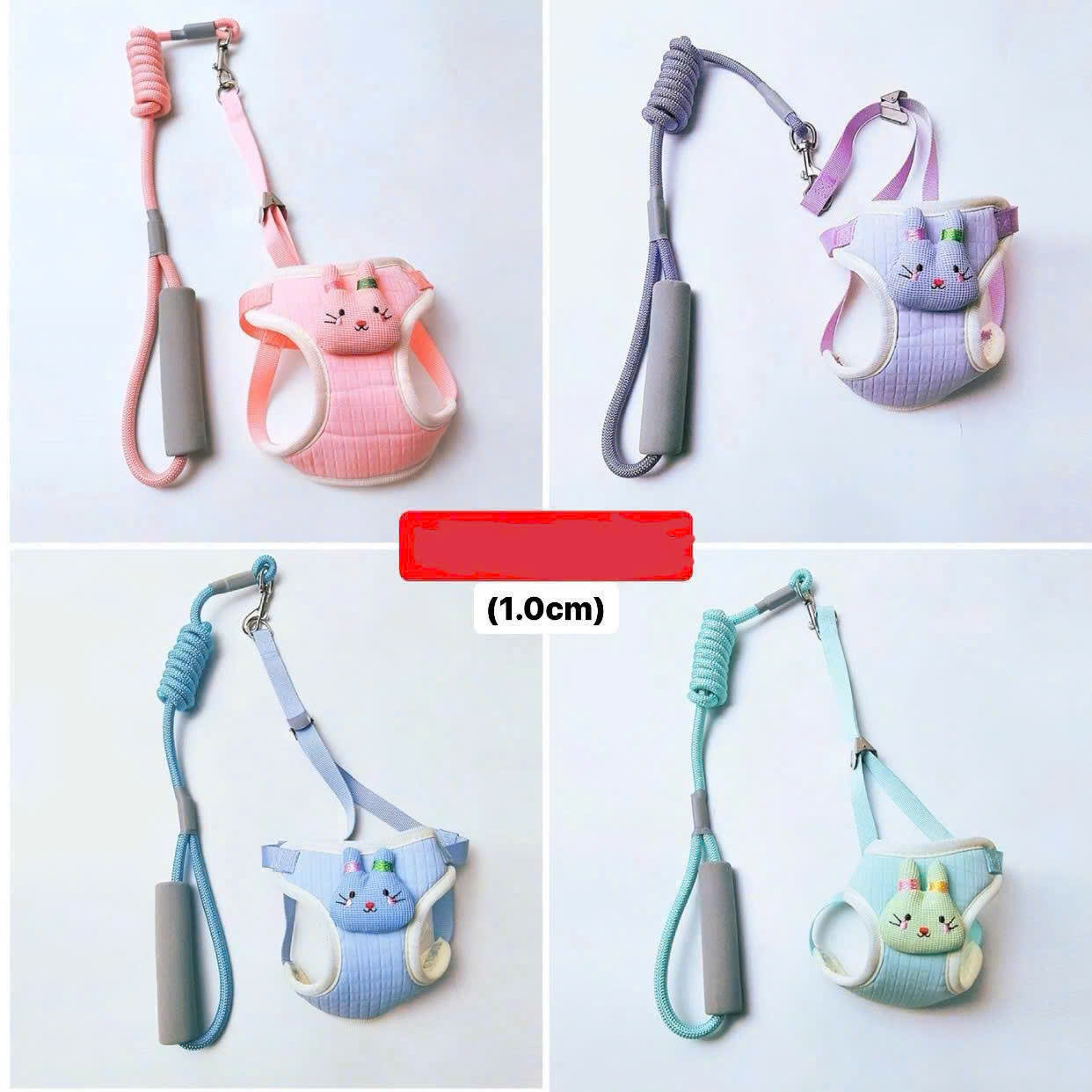 Dây dắt đai lưng gắn mặt thỏ