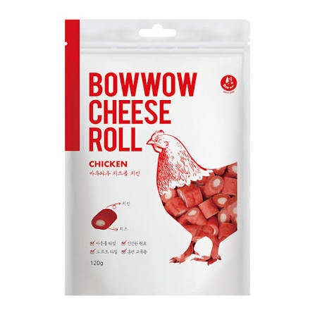 Phô mai cuộn thịt gà 120gram Bowbow