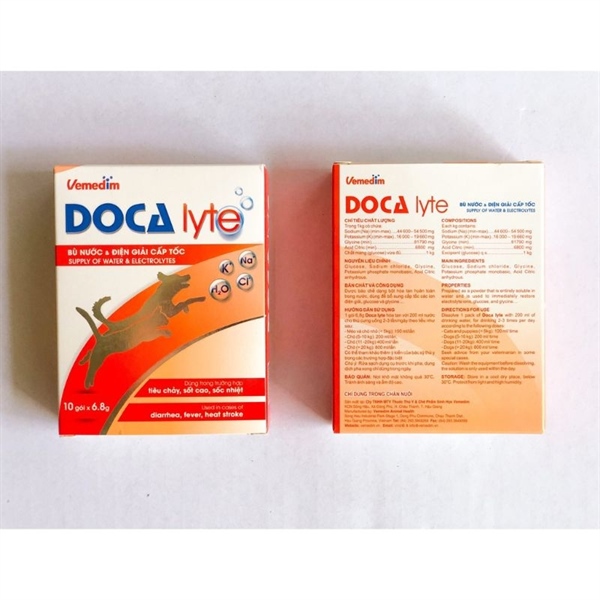 Vemedim docalyte bù nước và điện giải cấp tốc cho chó mèo