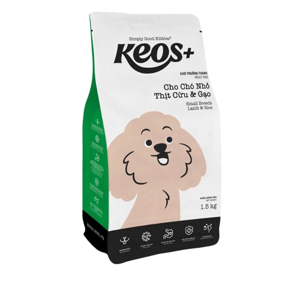 Hạt Keos cho chó nhỏ vị thịt cừu và gạo - 3Kg