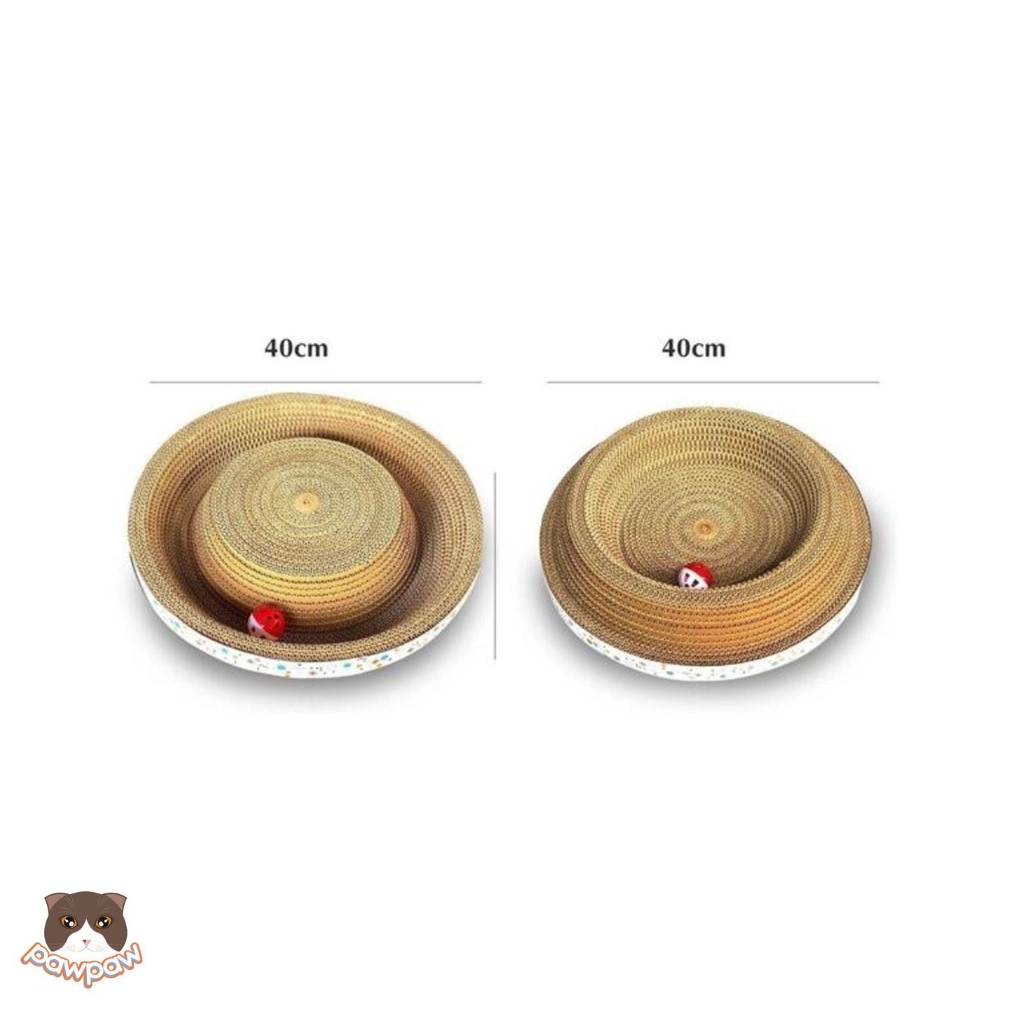 Bàn cào 2 mặt dạng tròn kèm bóng